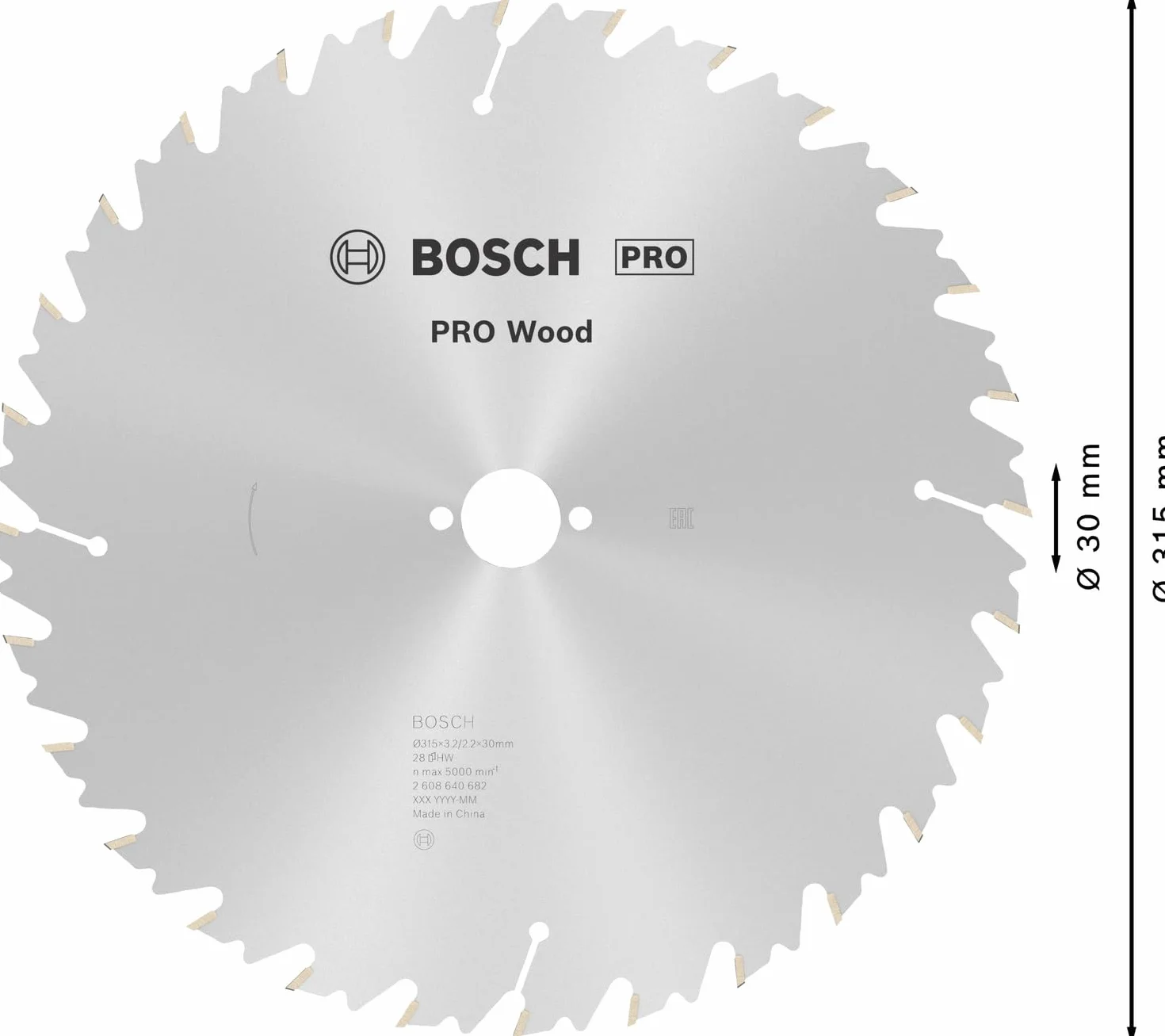 Bosch Lama Speedine Wood 28 denti per seghe da banco