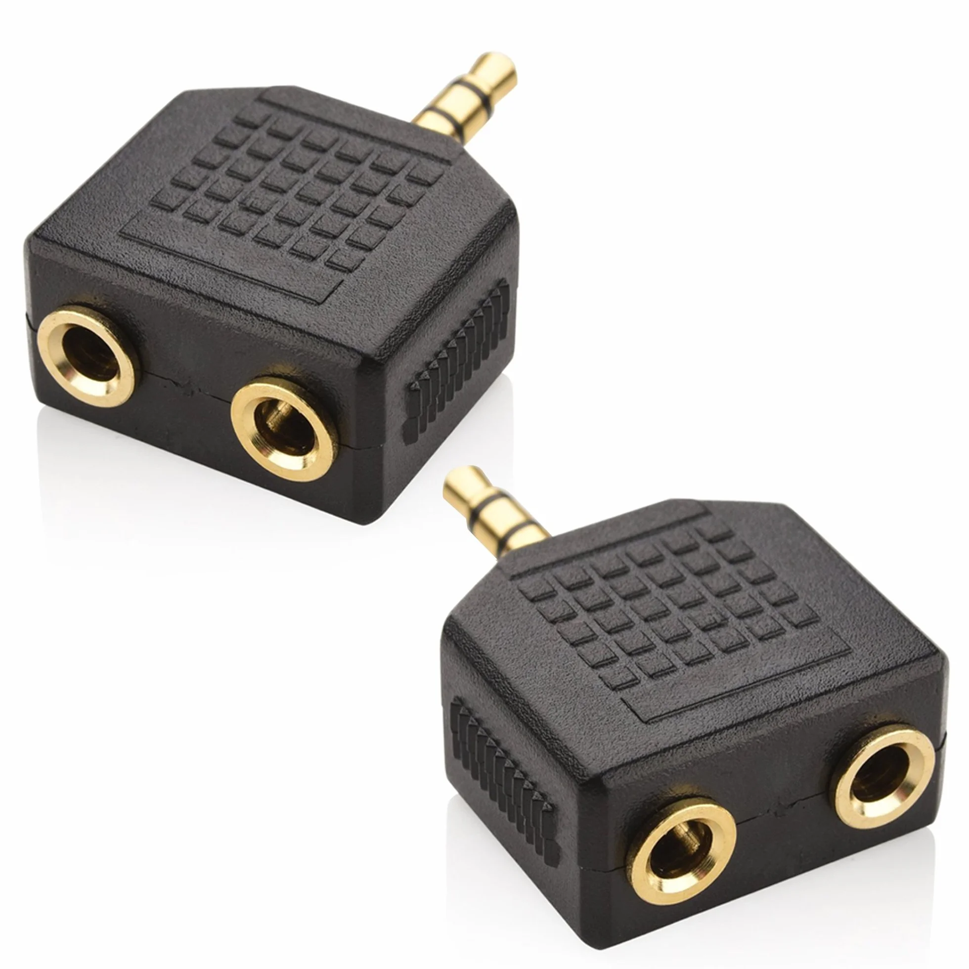 Mobi Lock 2 Pezzi Splitter Audio a Y da 3,5 mm - 1 Maschio a 2 Femmine per Lettori Multimediali e Dispositivi Audio - Consente a Due Persone di Ascoltare la Stessa Fonte