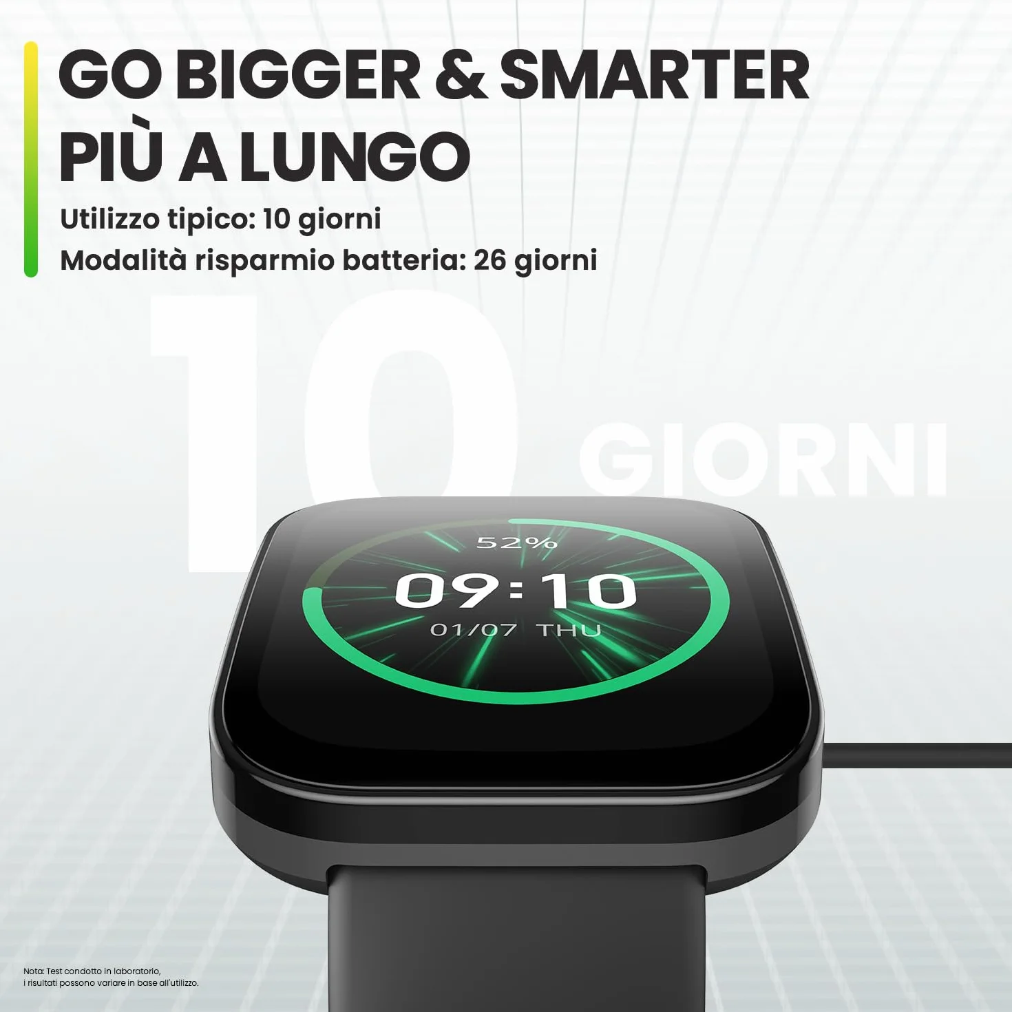 Amazfit Bip 5, 46 mm, Smartwatch, Schermo grande, chiamate Bluetooth, Alexa, GPS, durata della batteria di 10 giorni, fitness tracker con frequenza cardiaca, monitoraggio dell'ossigeno nel sangue