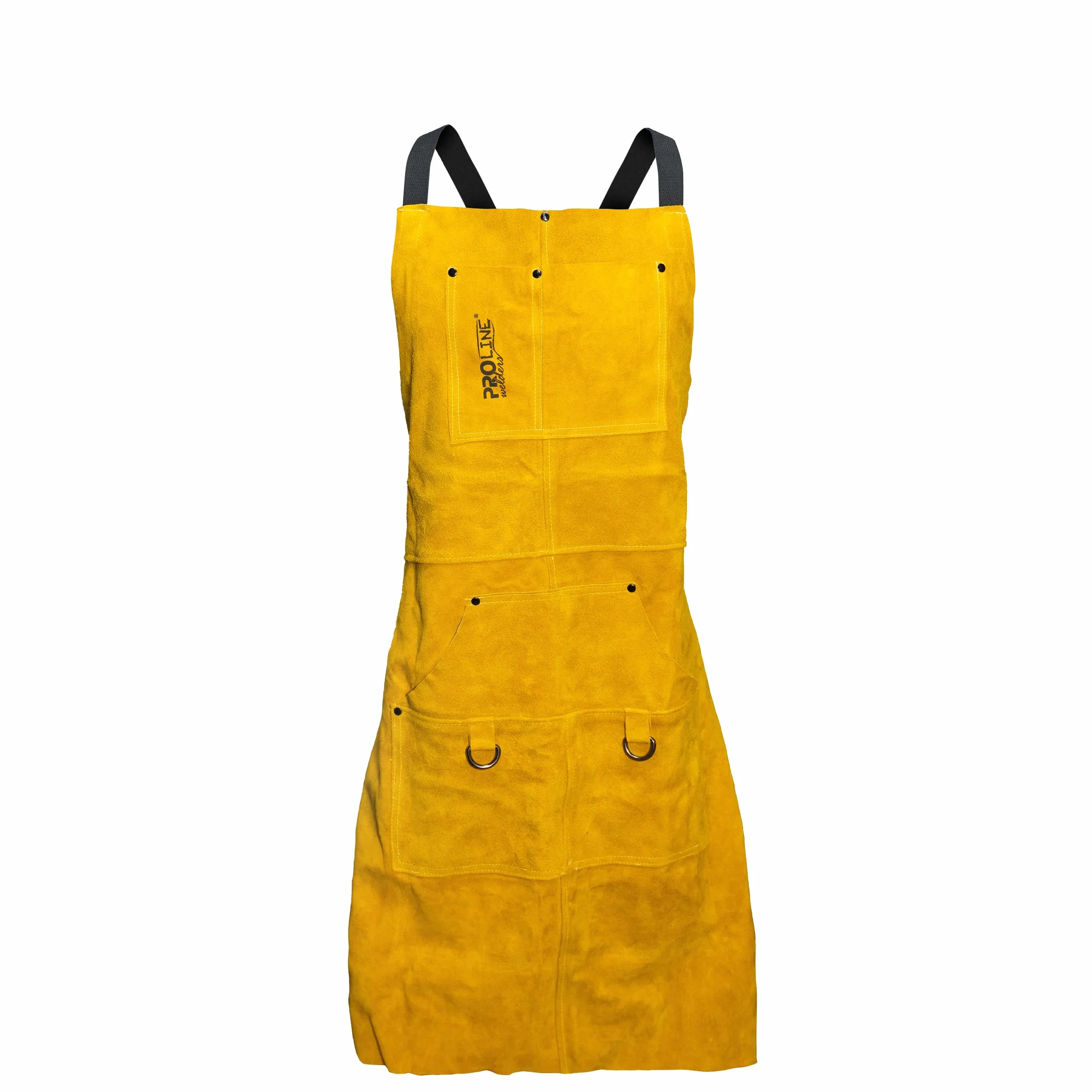 Grembiule da Saldatore Professionale 60x90cm in Pelle Crosta Bovina con 5 Tasche, Ideale per Lavoro, Alta resistenza