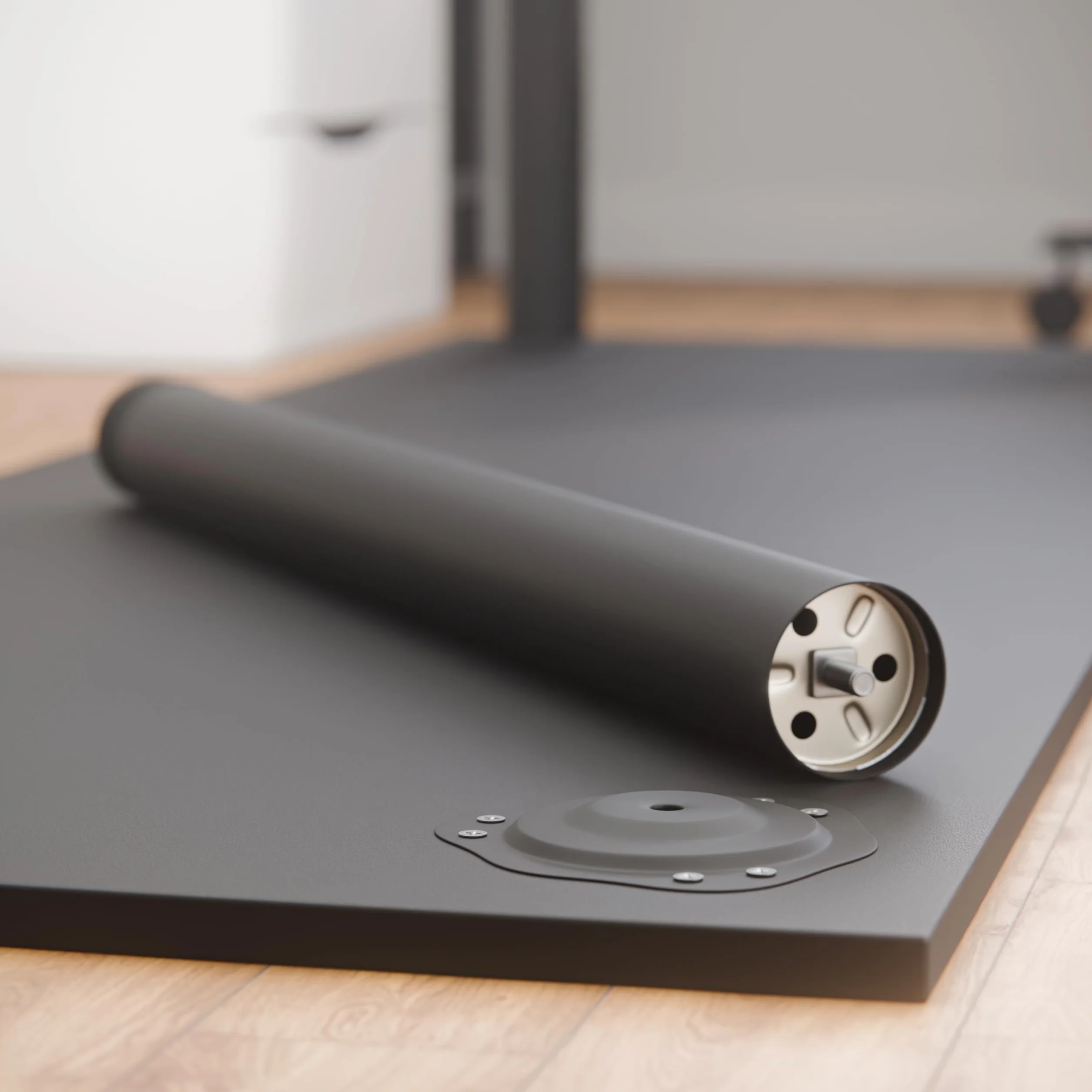 ATM Gambe da tavolo in metallo regolabili 710 mm + 30 mm Diametro 60 mm Nero