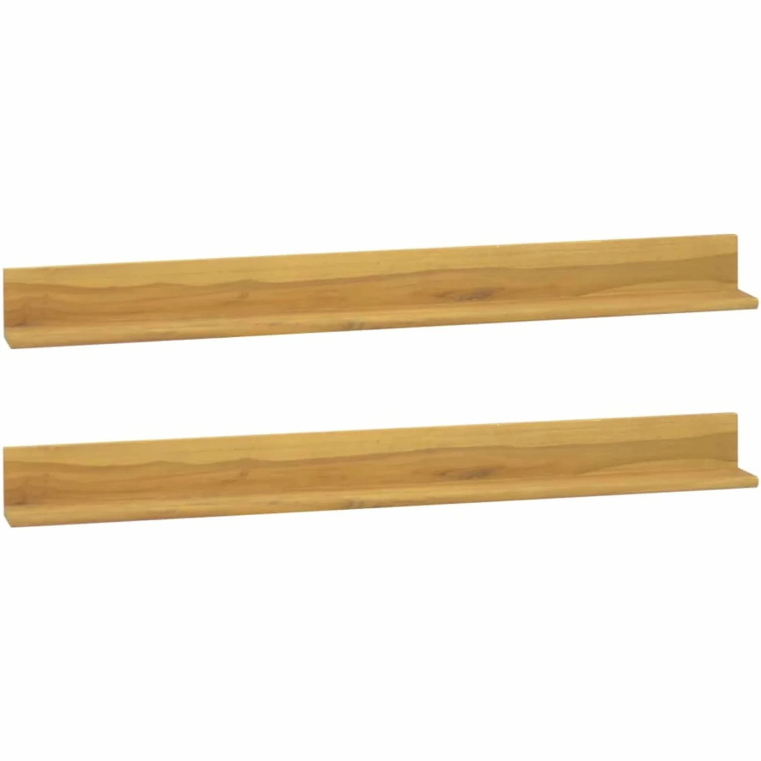 Mensole da Parete 2 pz 110x10x10 cm in Legno Massello di Teak,Mensola da Parete,Mensole da Muro,Mensole da Muro Design Moderne