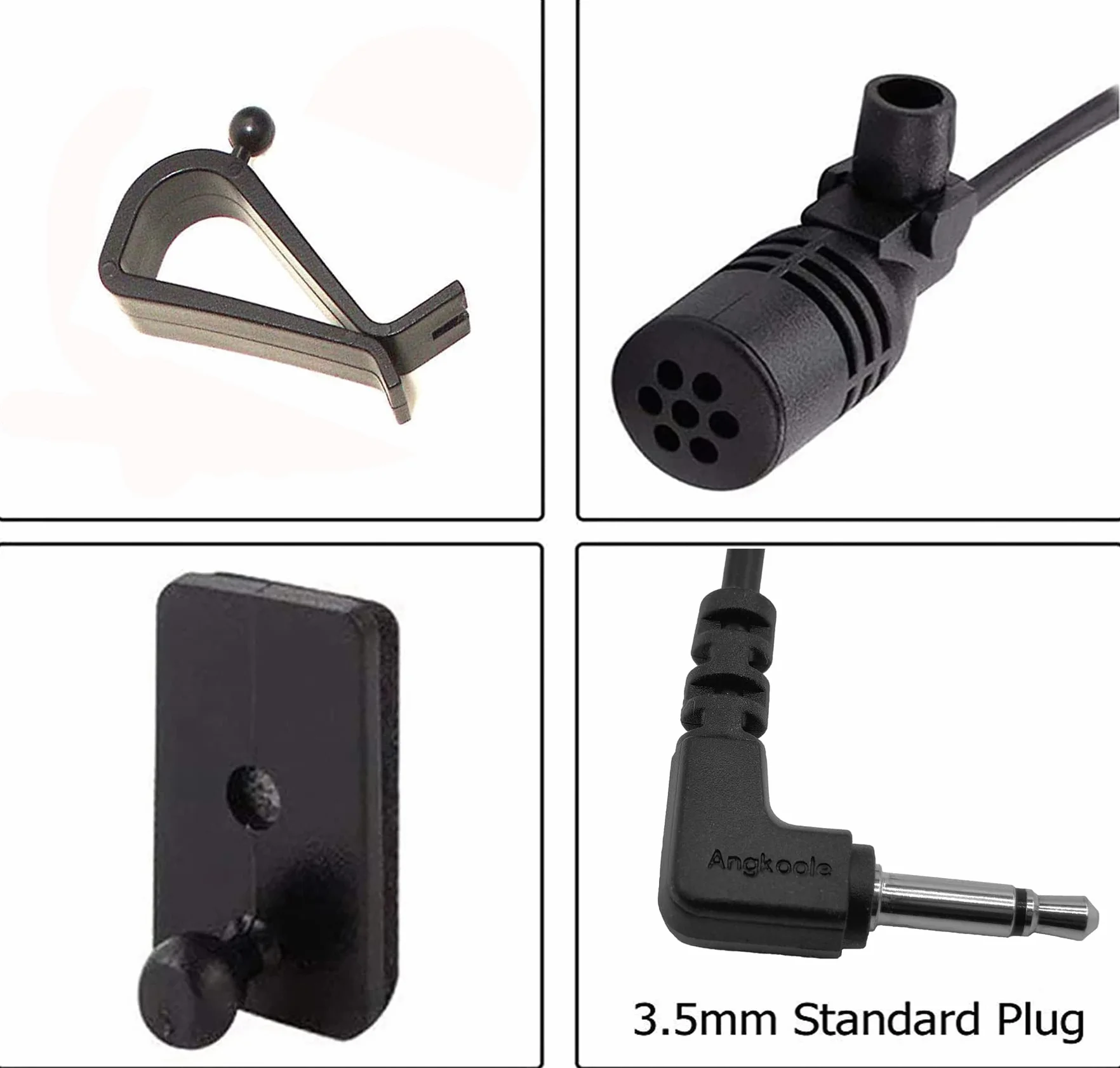 Microfono 3.5 mm Microfono Esterno Montaggio per Auto Veicolo Head Unit Bluetooth Audio Stereo Radio GPS DVD