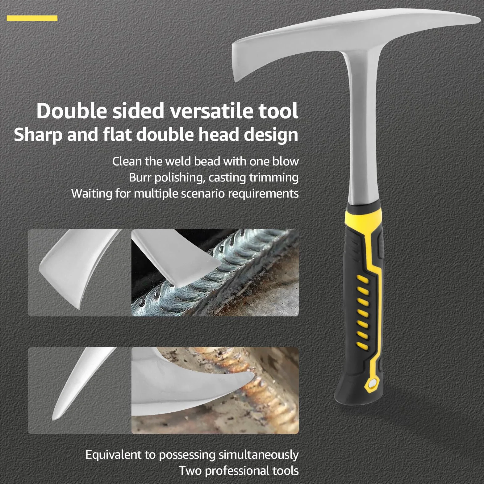 Martello per scalpello 31 cm ultra affilato per saldatura scorie manico ergonomico
