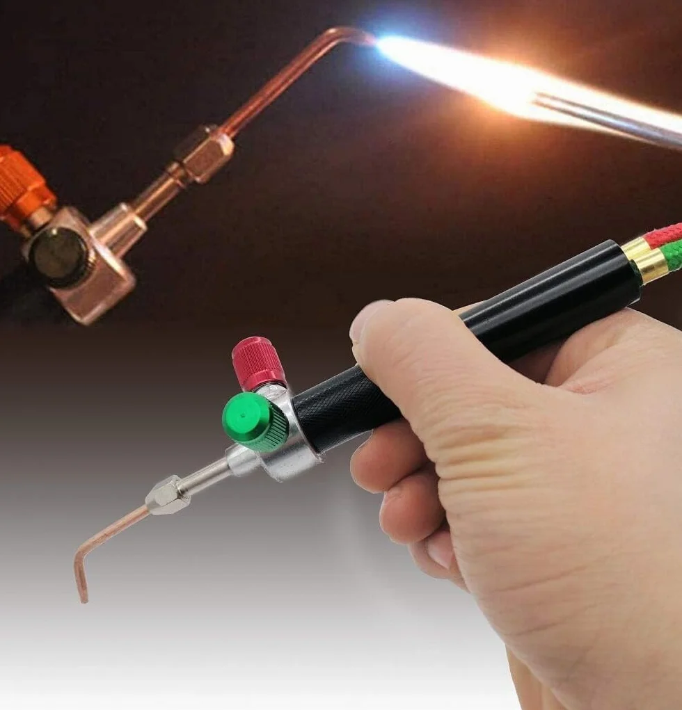 Kit Torcia per Saldatura a Gas Mini Cannello con 5 Punte per Alta Temperatura Riparazione Gioielli