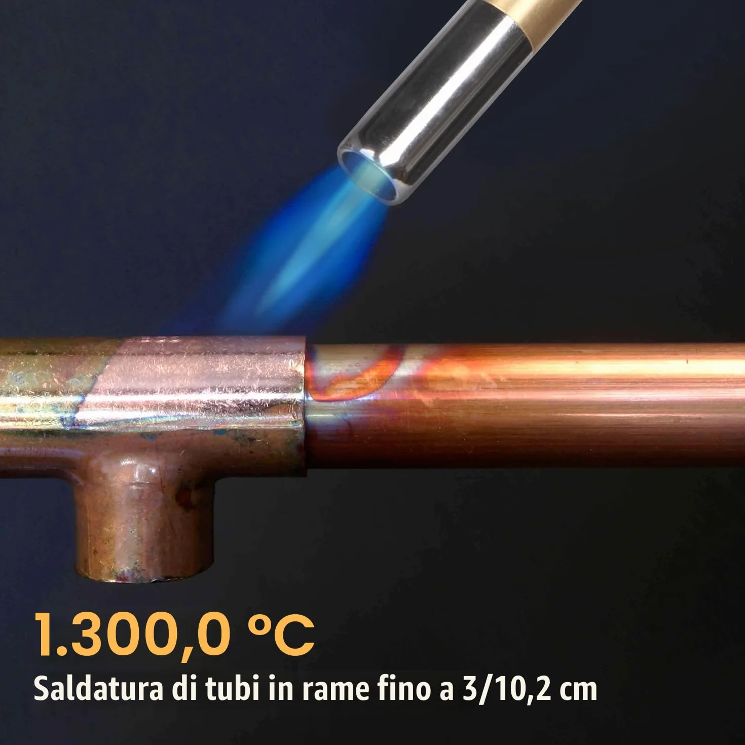 Torcia a propano ad alta intensità, torcia a gas con grilletto, torcia per saldatura per serbatoio propano MAP, MAPP Tank, saldatura, accensione, barbecue, illuminazione