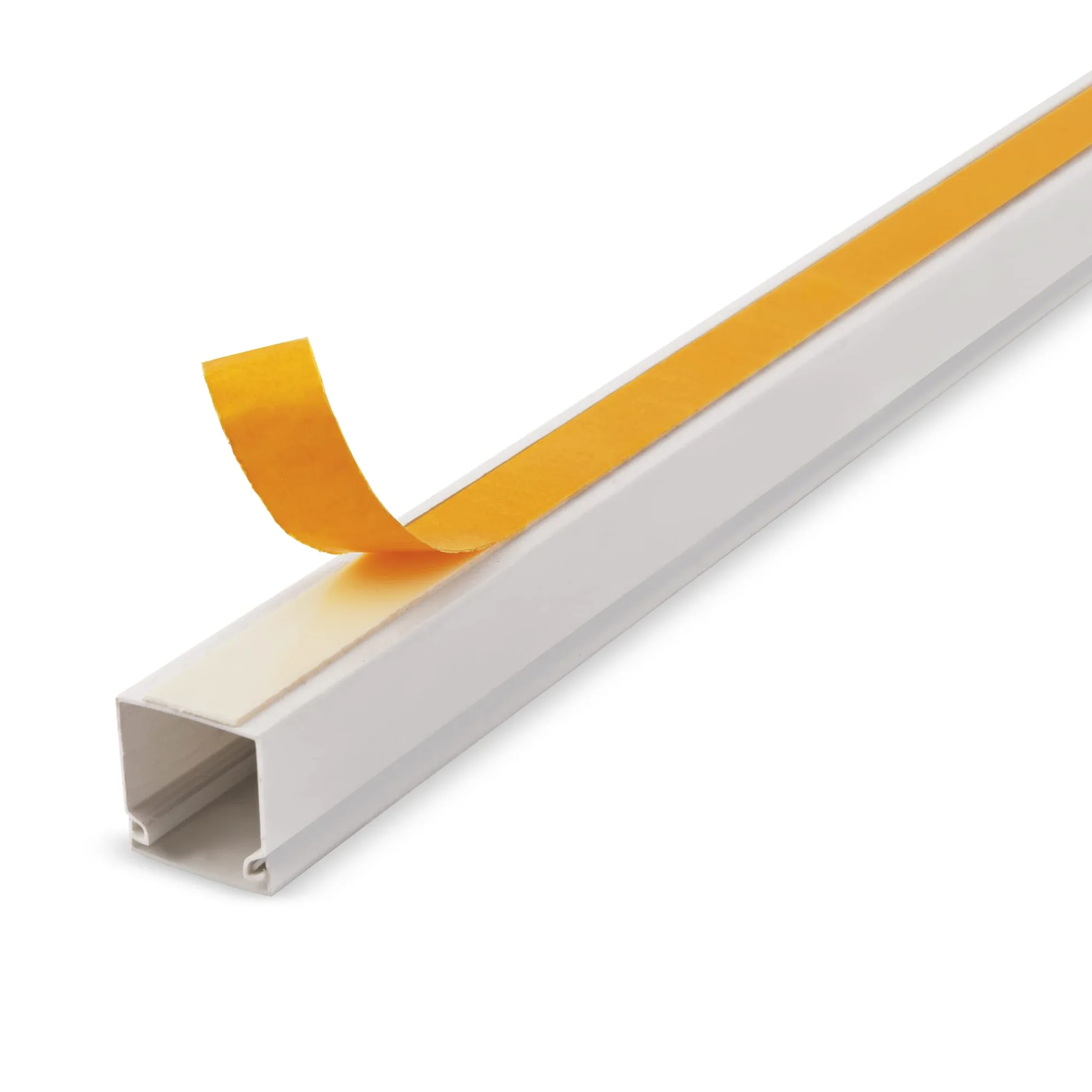 LION Electric Canalina per cavi bianca, autoadesiva, 25 x 25 mm, 12 x 1 m, passacavi per nascondere cavi, con nastro adesivo in schiuma, per scrivania, parete, pavimento