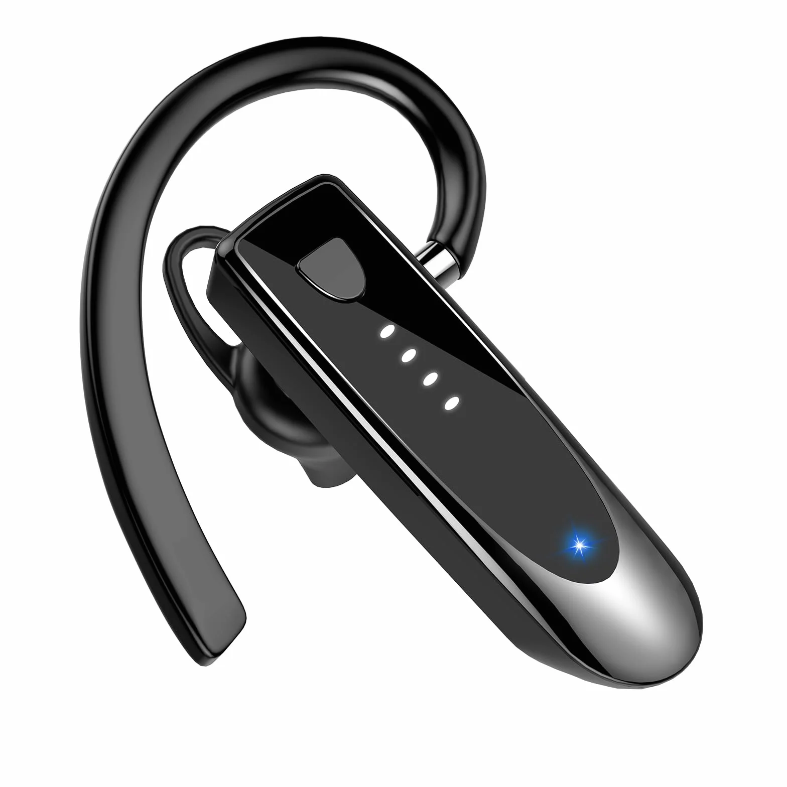 Auricolare Bluetooth Singolo con Doppio Microfono V5.4 Auricolari Bluetooth con 20 Ore Di conversazione, 180 Ore in Standby, cuffie bluetooth con Gancio Girevole per Guida/Lavoro/Business, Nero