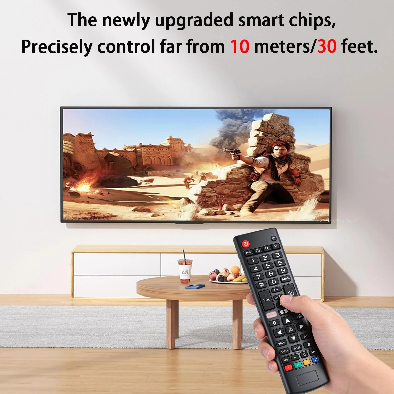 Telecomando Sostitutivo LG Universale, 2PCS AKB75095307 per Telecomando LG Smart TV, con Netflix Amazon Streaming Buttons, Non Serve Programmazione Compatibile Universale per LG TV LED LCD HDTV 3D 4K