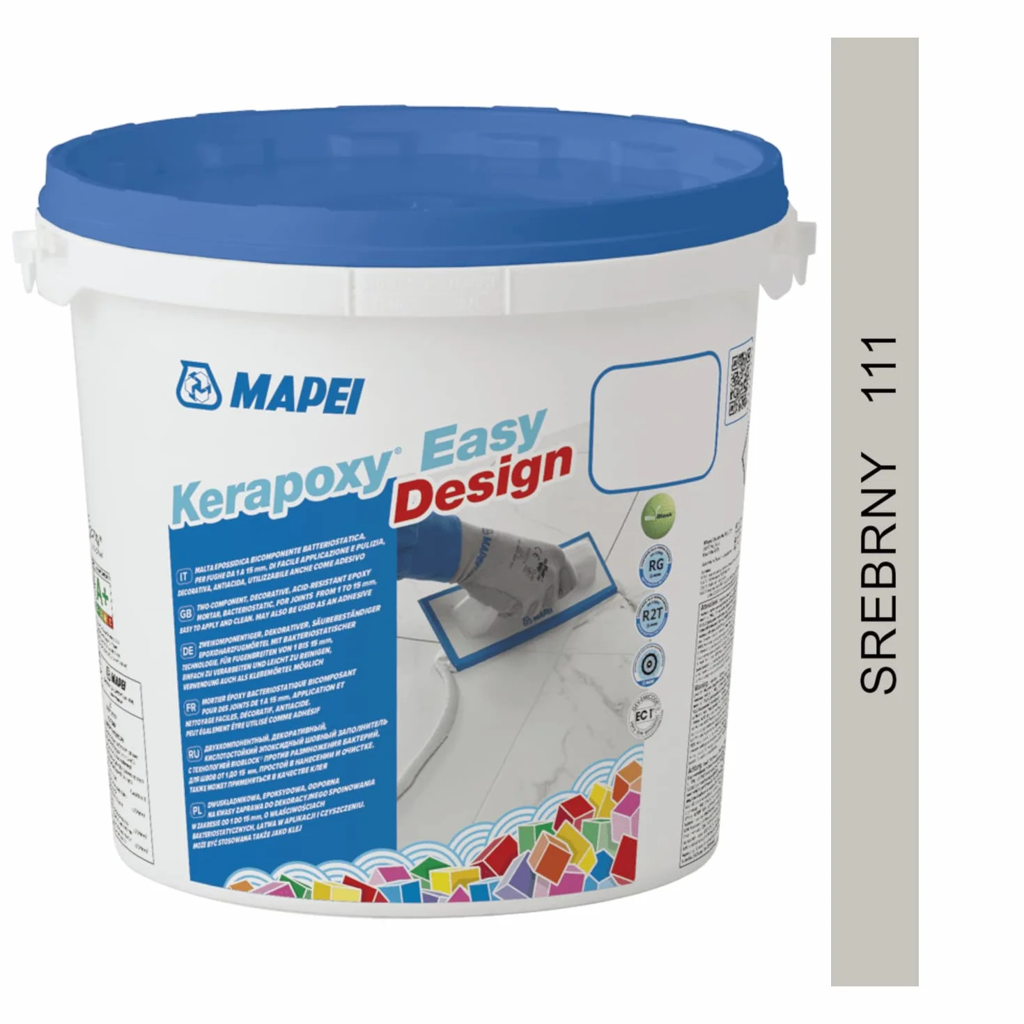 MAPEI Kerapoxy Easy Design 111 GRIGIO ARGENTO 3kg stucco epossidico decorativo resistente agli acidi
