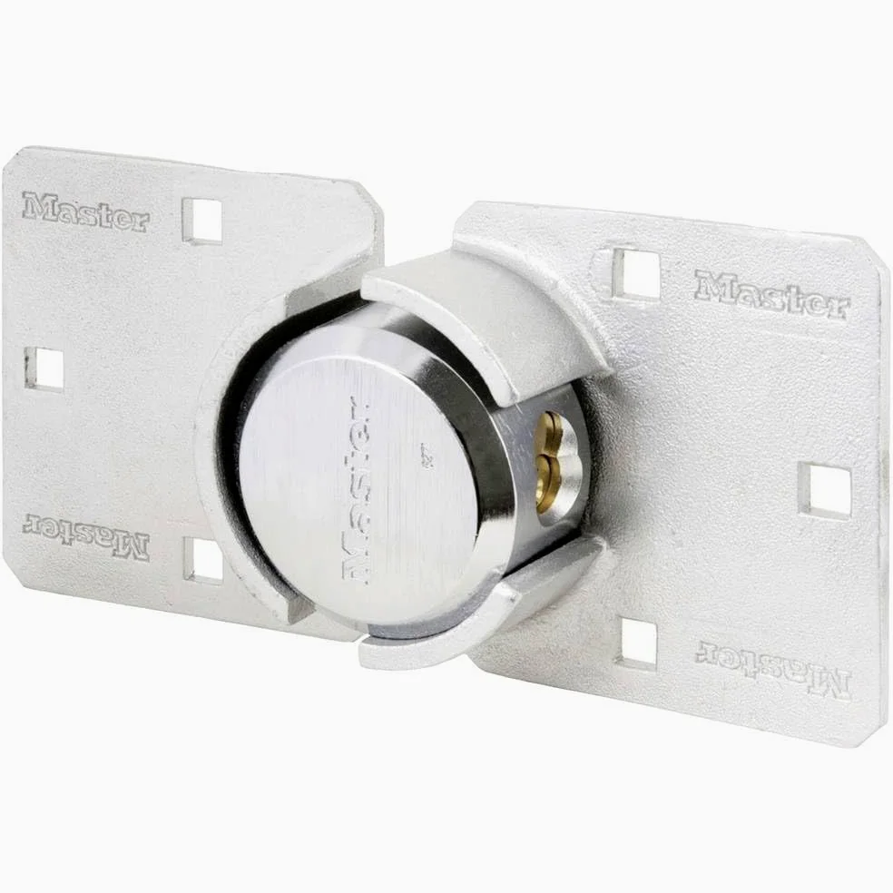 Master Lock 736EURD Luccheto y Cerniera, Antifurto Auto Chiavi, Adatto para Proteggere Furgoni, Camion Cancelli e Distributori Automatici, Argento