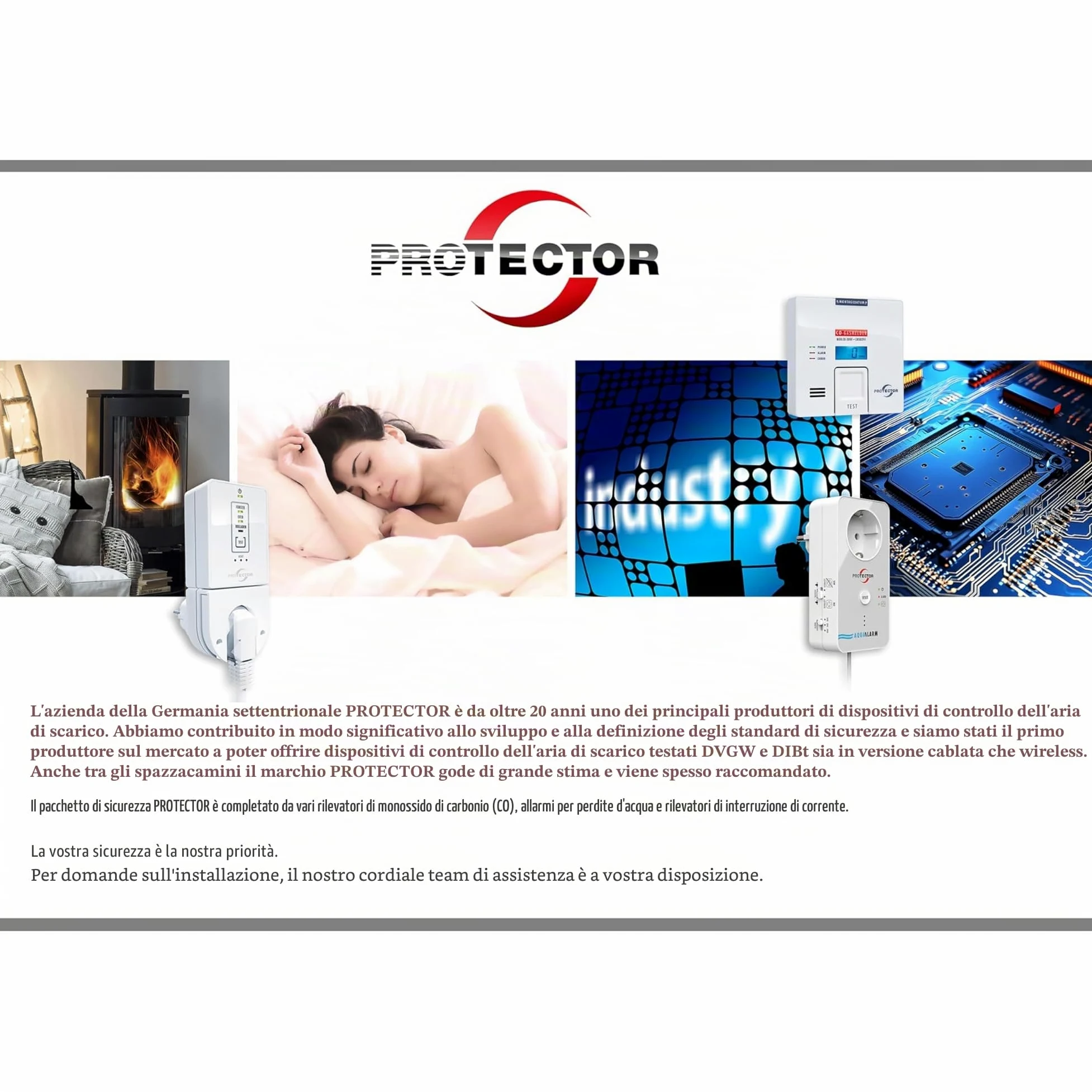M-e modern-electronics WA-5 - Rilevatore d'acqua con sensore esterno alimentato a rete