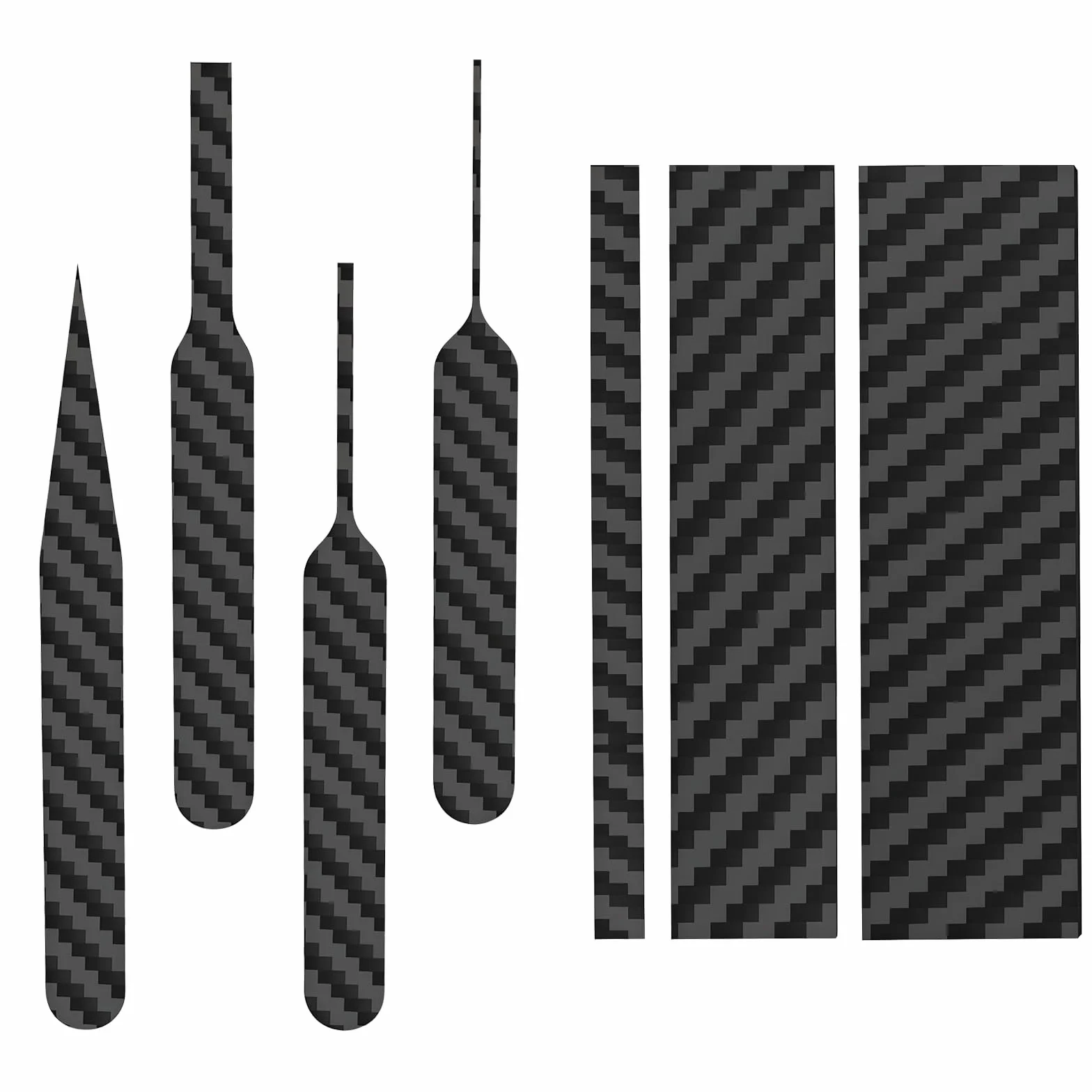 ABEST 7 barre abrasive in fibra di carbonio 5/15/20 mm + 4 pezzi set levigatura modellismo