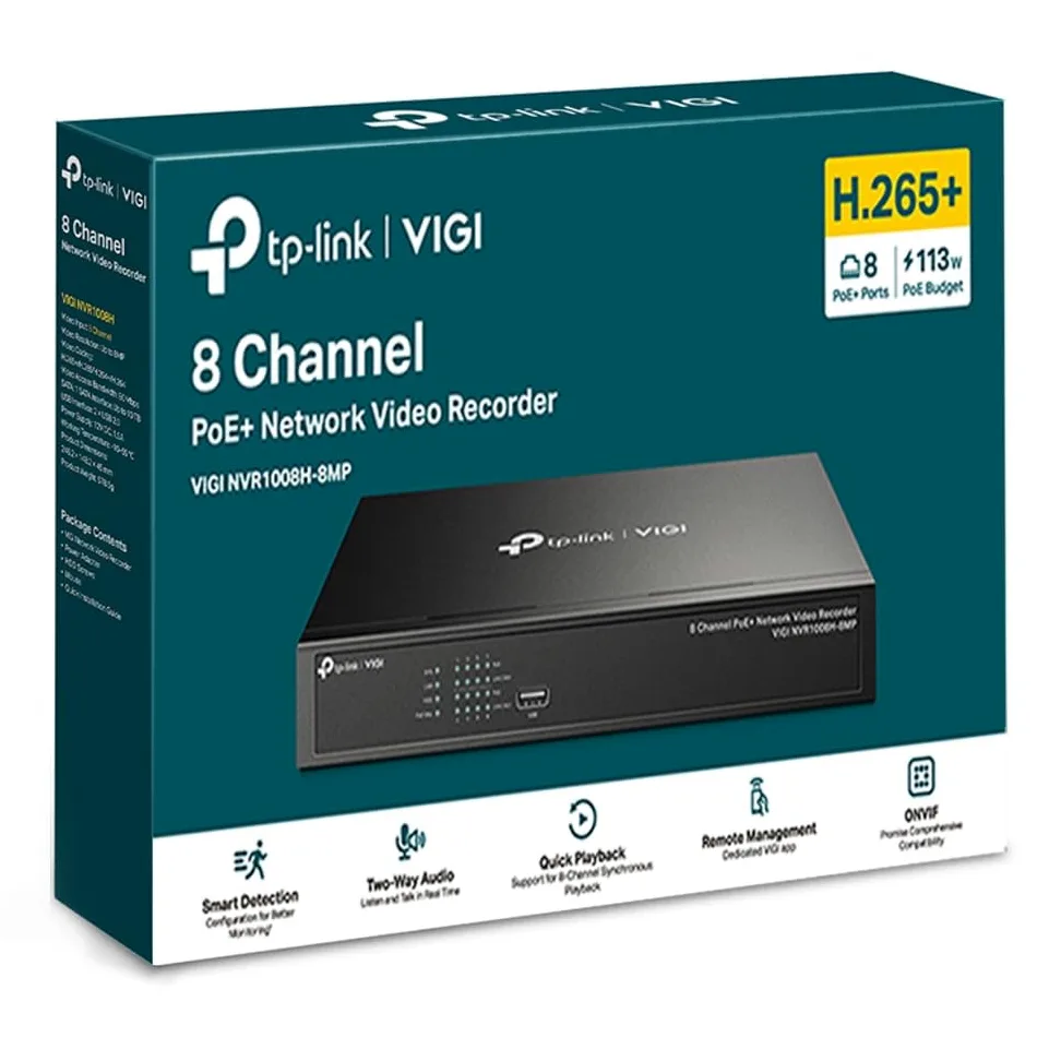 TP-Link Vigi Nvr1008H-8mp V1 - Nvr - 8 Canali