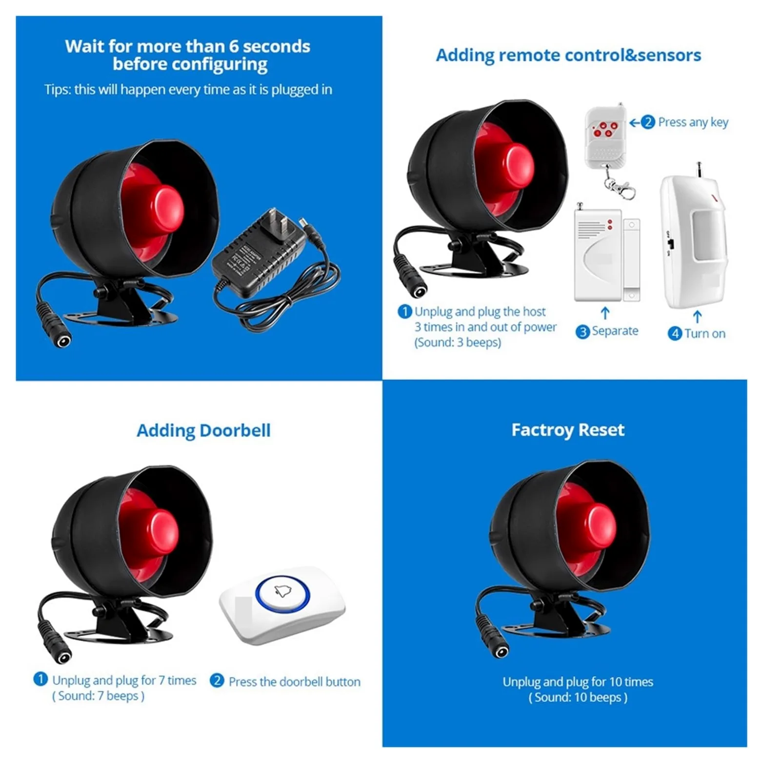 Sistemi Allarme Casa Di Allarme Sicurezza Wireless Smart WIFI Sirena Sensore Movimento For Antifurto Domestico Compatibile(Not WIFI KIT 2)