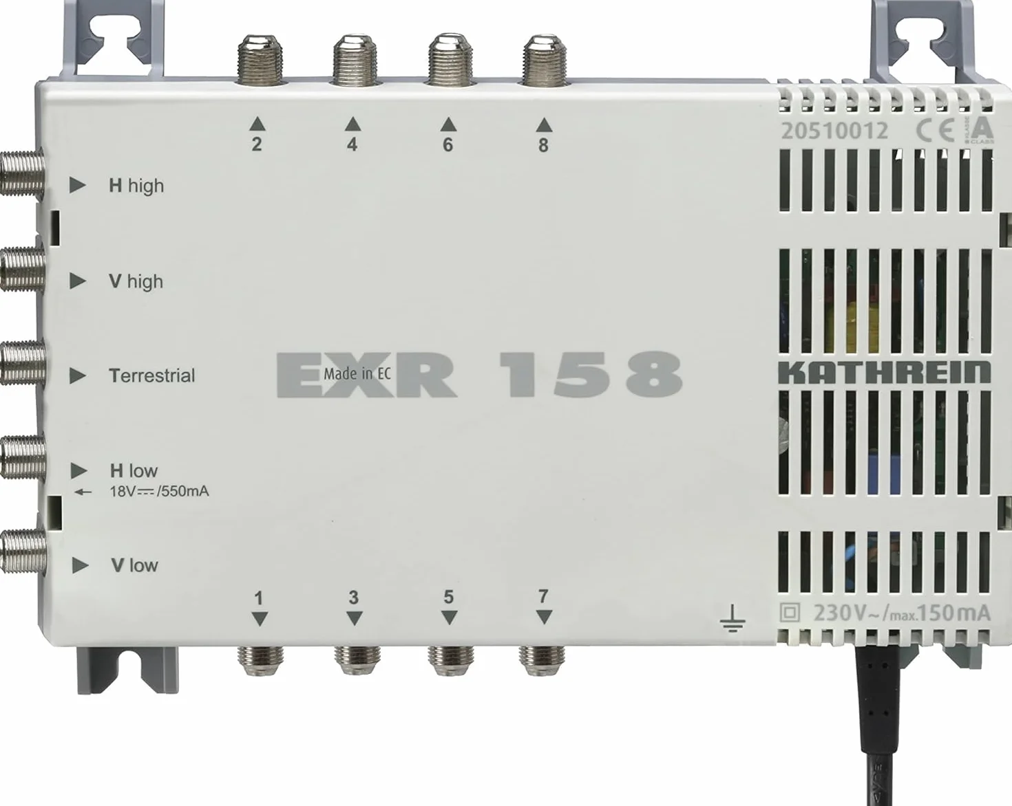 Kathrein EXR 158 Interruttore multiplo VF- satellite (per 5-8 Utenti, Tensione 18, Corrente 550 mA)