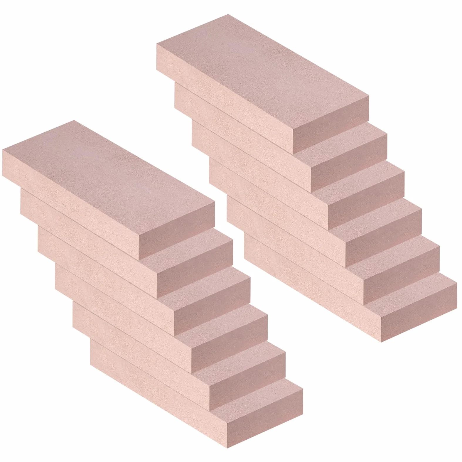 Mattoni refrattari, mattoni refrattari in argilla resistente alle alte temperature, per stufe a legna, camini, forni per pizza, braciere e affumicatori per barbecue, dimensioni 22,9 x 4-1/2 x 1-1/4