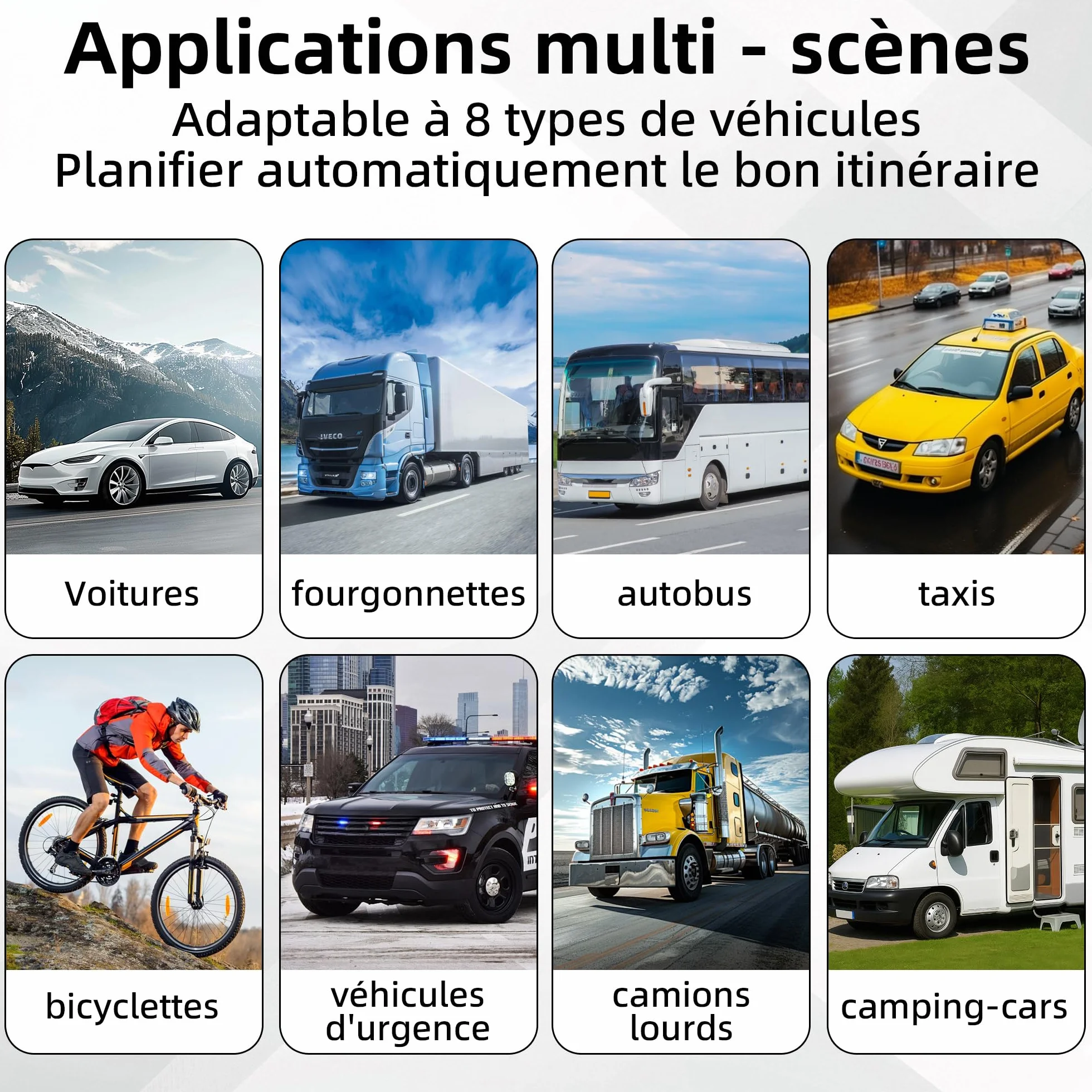 GPS Auto, Mappa dell'Europa 2025, 7 Pollici/18 CM, Navigazione Offline, Aggiornamenti gratuiti, Voci reali, Avviso Velocità & Poi, Francese Regolabile, per GPS Pesi Pesanti/Camping-Car/Camion,3D