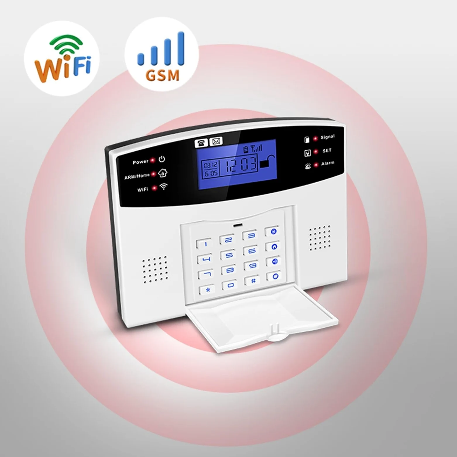 Kit di Allarme, Smart Alarm 433MHz Cavo Wireless gsm di Allarme antifurto Smart Home Security Allarme Fai da Te TUYA(G2BT4)