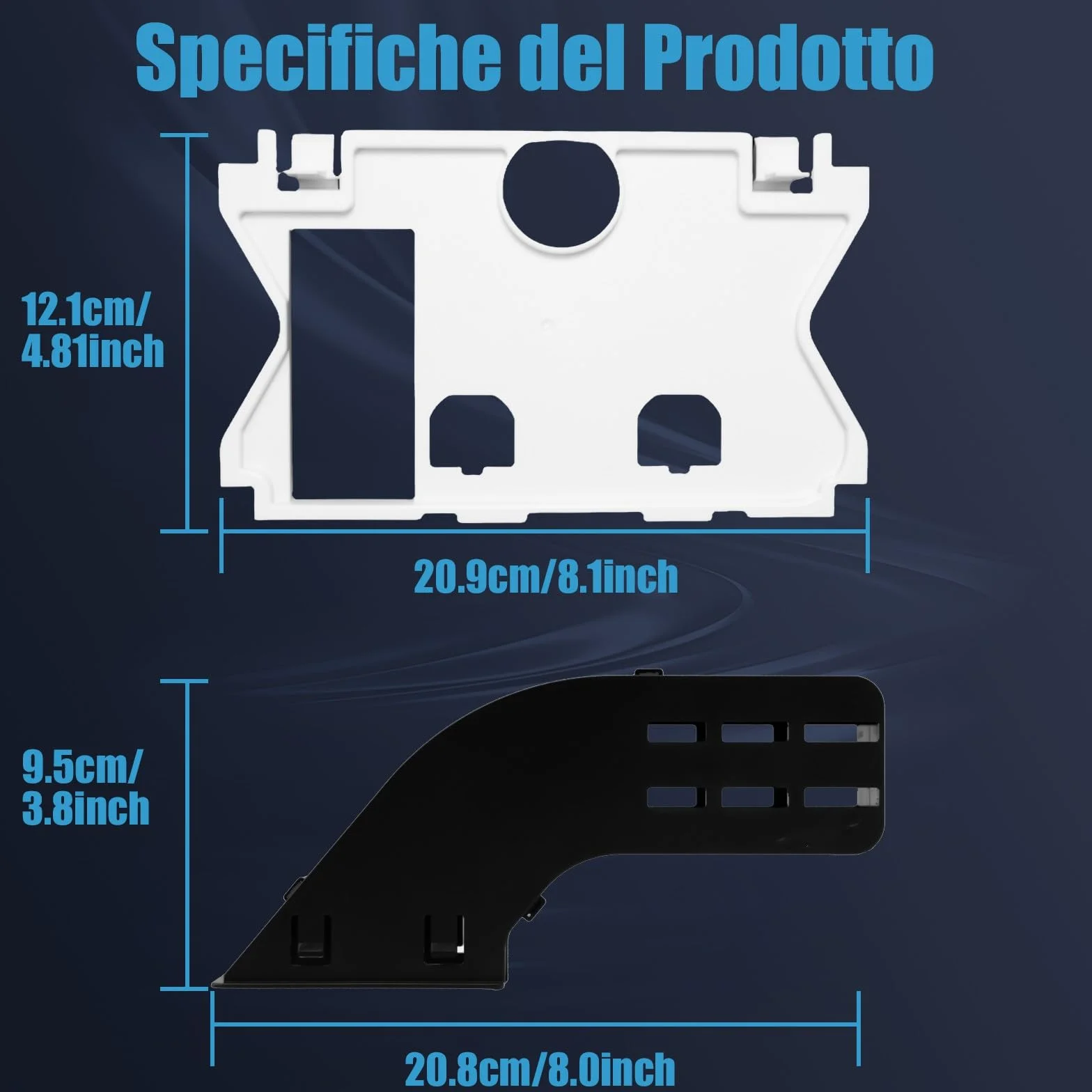 Empyreal Placca di scarico WC Compatibile con Geberit Duofix Sigma e Delta 246 x 164 mm Nero Opaco