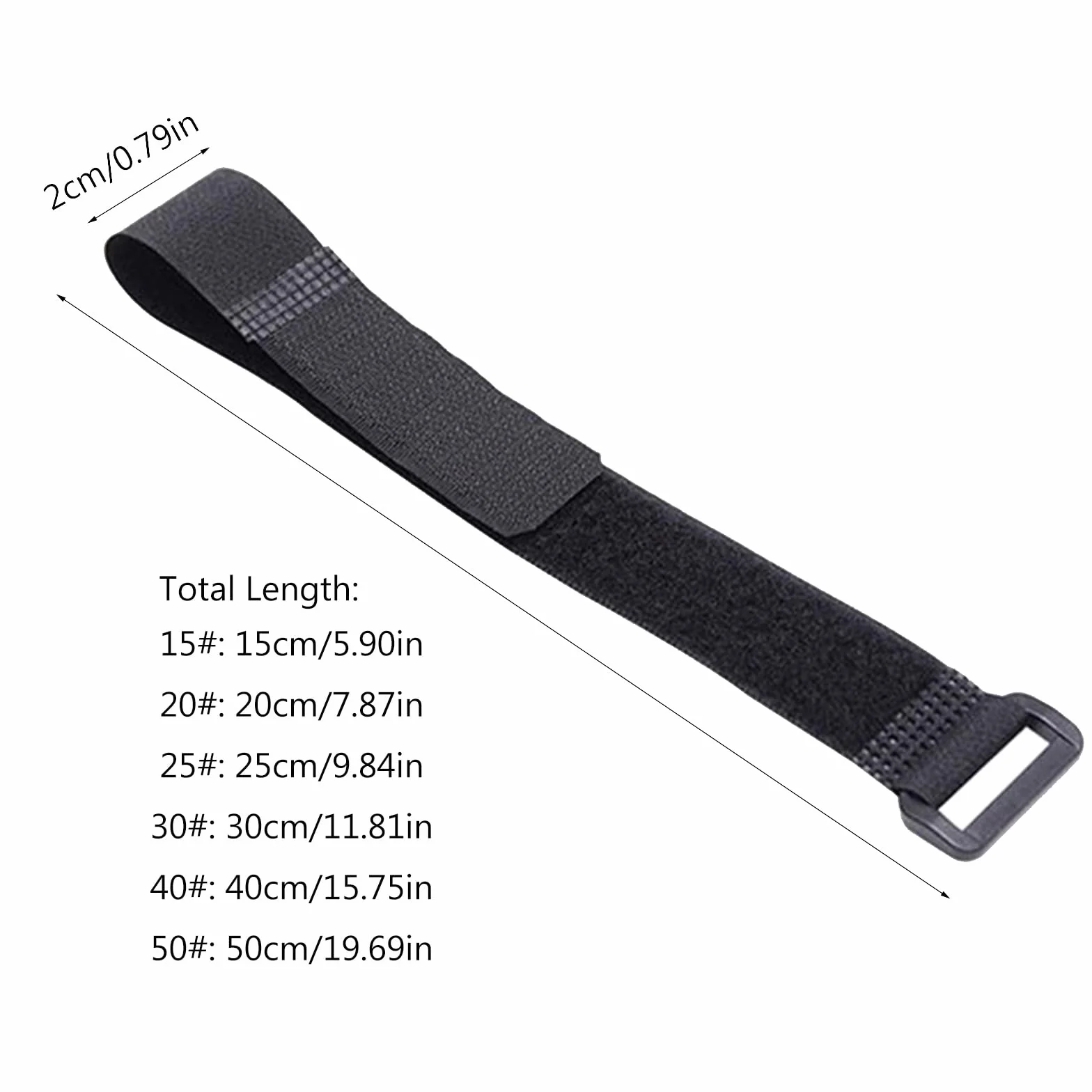 Cinghie multiuso per cavi riutilizzabili in nylon 40 cm