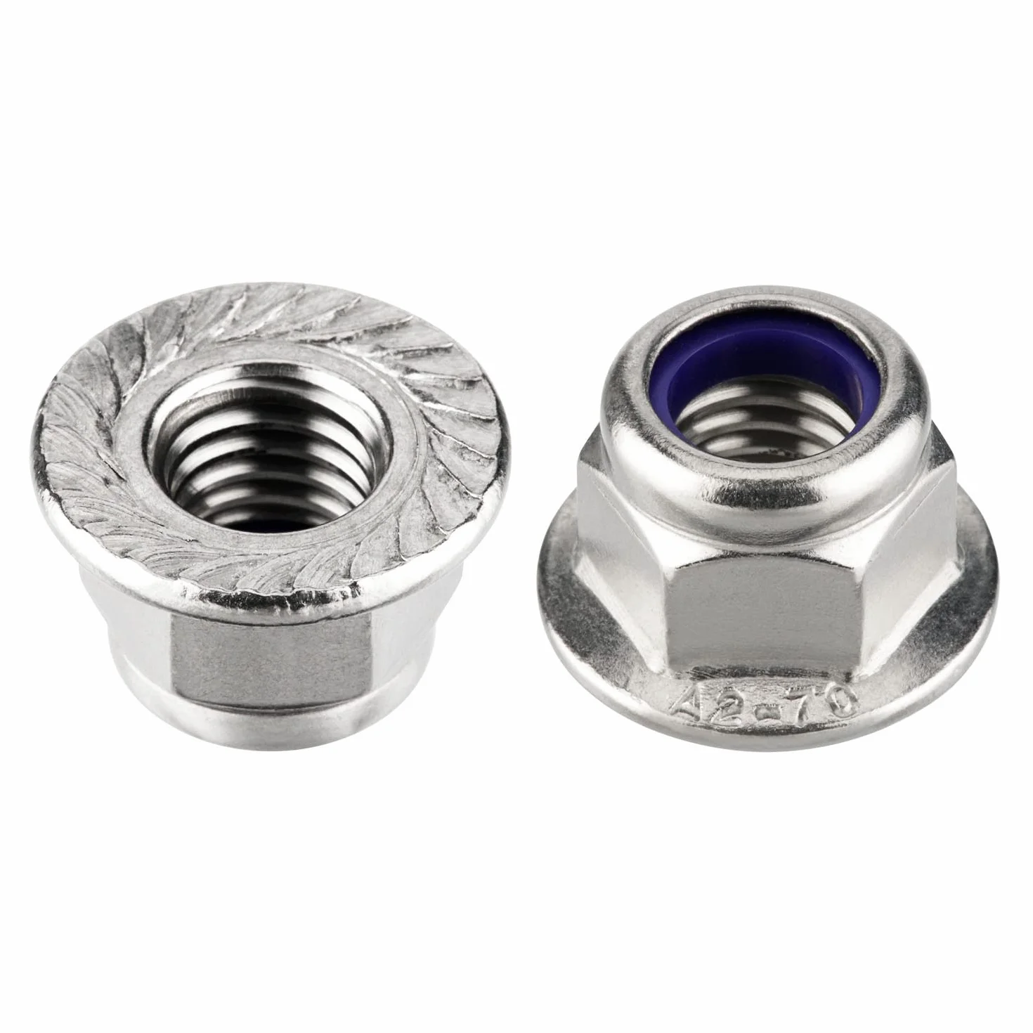 Dadi flangiati autobloccanti DIN 6926 A2 V2A acciaio inox UKV M4 50