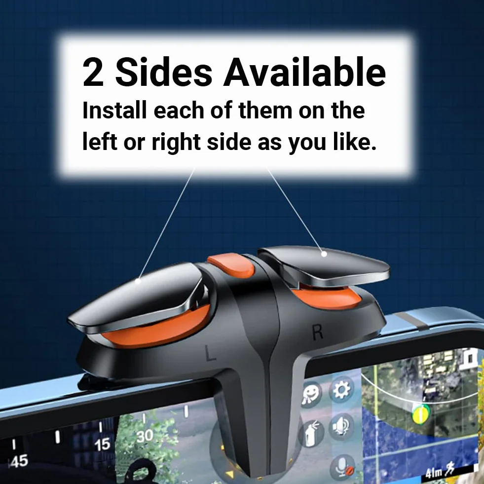 Trigger Mobile Controller per Telefono, Joystick Grilletti L1R1 Rapid-Fire Tiro Veloce 6 Livelli per PUBG COD Compatibile con Cellulare Android e iOS Gioco Mobili