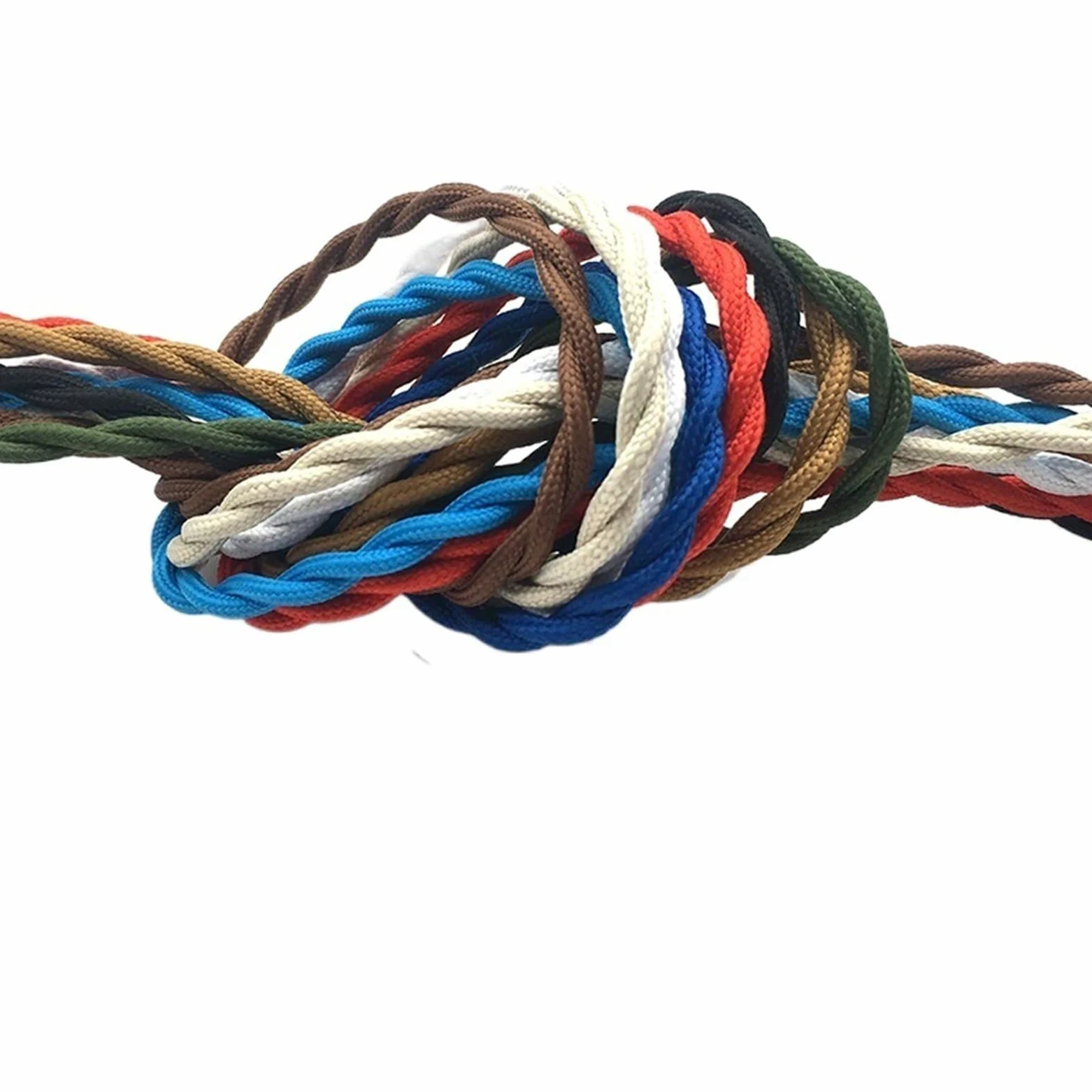 fili, Stile Cavo elettrico intrecciato decorativo lampada tessile(White,10Meter 18 AWG)