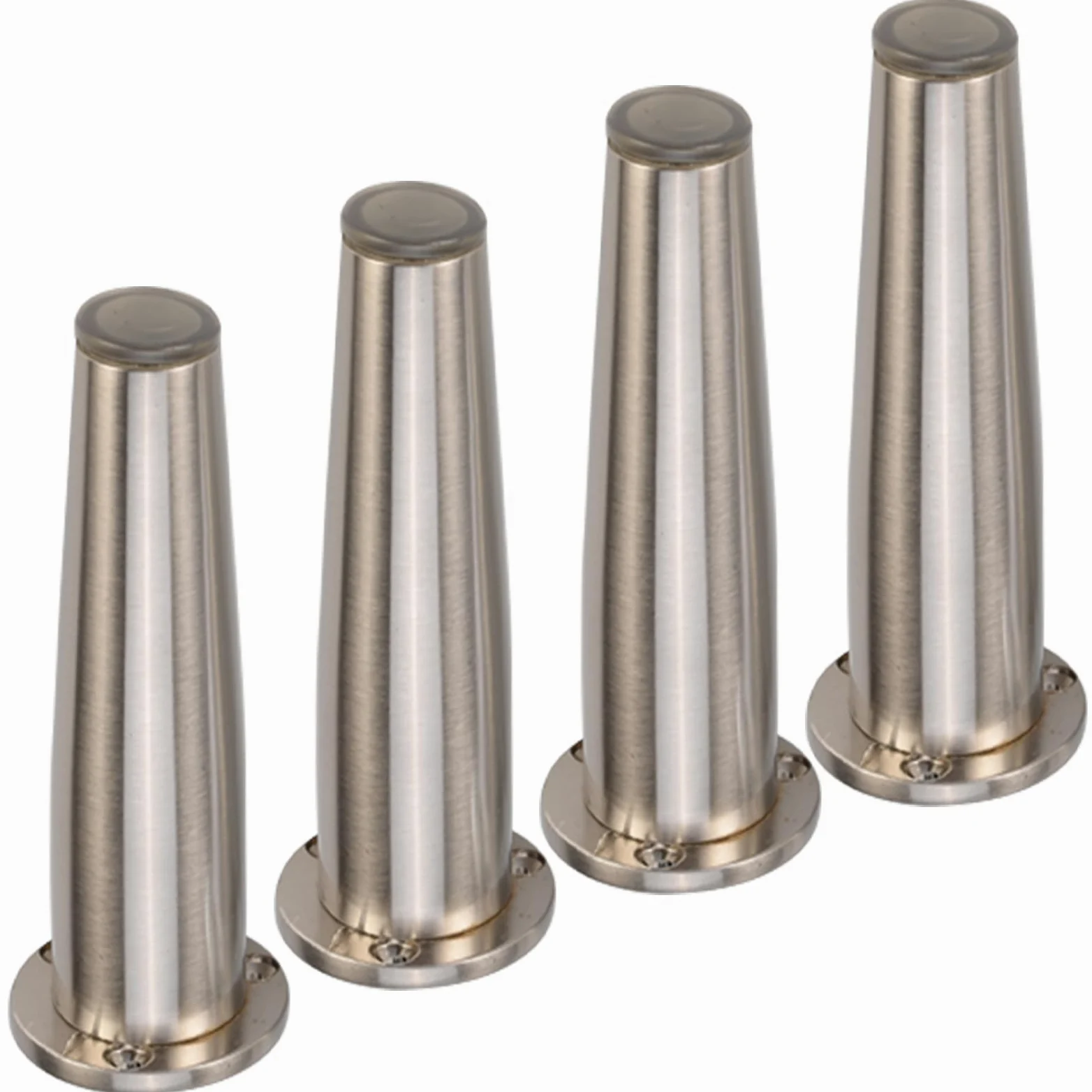 Generico Piedini per Divano Spazzolati da 15 cm 4 Pezzi Superficie Conica in Lega di Zinco Galvanizzata Altezza Piedini per Tavolo: 8-15 cm Gambe per Divano 15 cm/6"