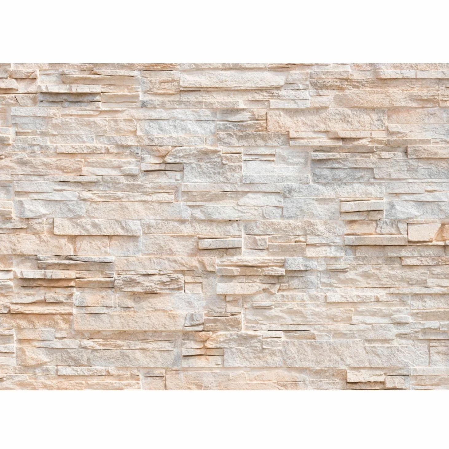 Runa Art Carta da parati fotografica 396 x 280 cm Effetto Steinwand 3D | Vello Decorazione Murale Soggiorno Camera Da Letto | Manifattura tedesca | beige 9082012a