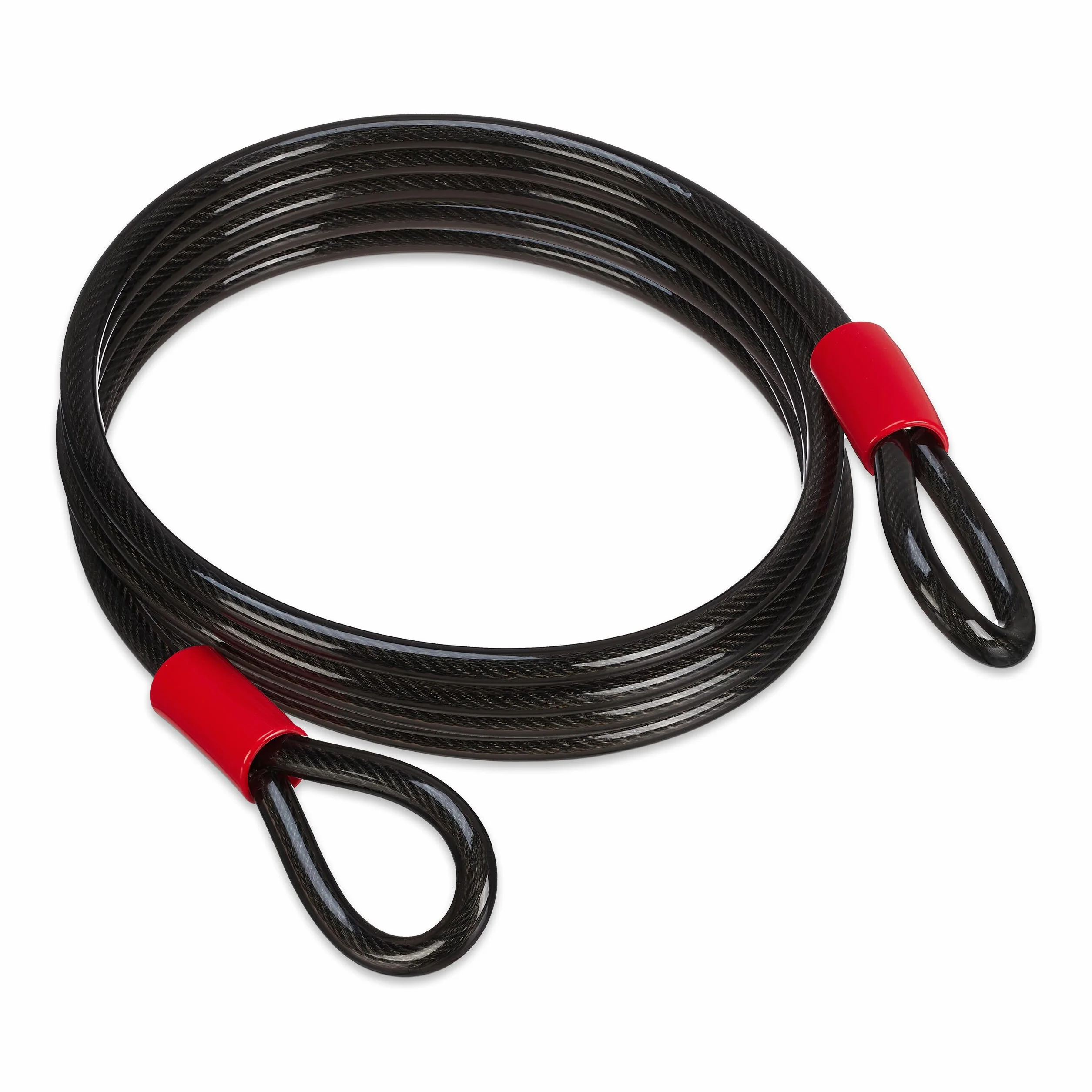 Relaxdays Cavo Antifurto Ø 12mm Filo 5m Acciaio Rivestito Lucchetto Bicicletta e Moto Nero