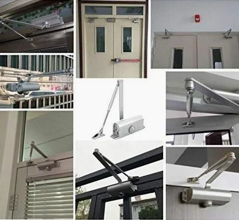 chiudiporta automatico. Chiusura idraulica con chiusura idraulica a molla automatica regolabile di tipo rotondo