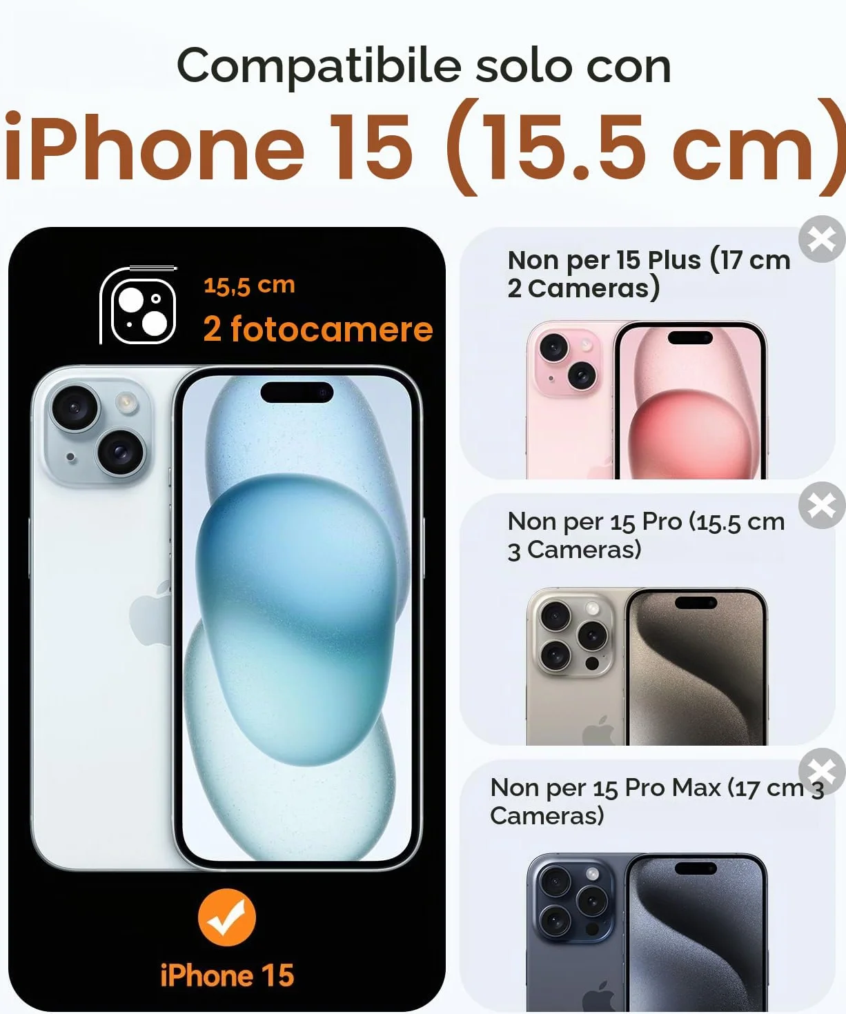 CANSHN Cover Magnetica per iPhone 15, Compatibile con MagSafe, [Protezione Completa Della Fotocamera], Custodia Traslucida Opaca Protettiva Sottile Antiurto 6,1 Pollici - Nero