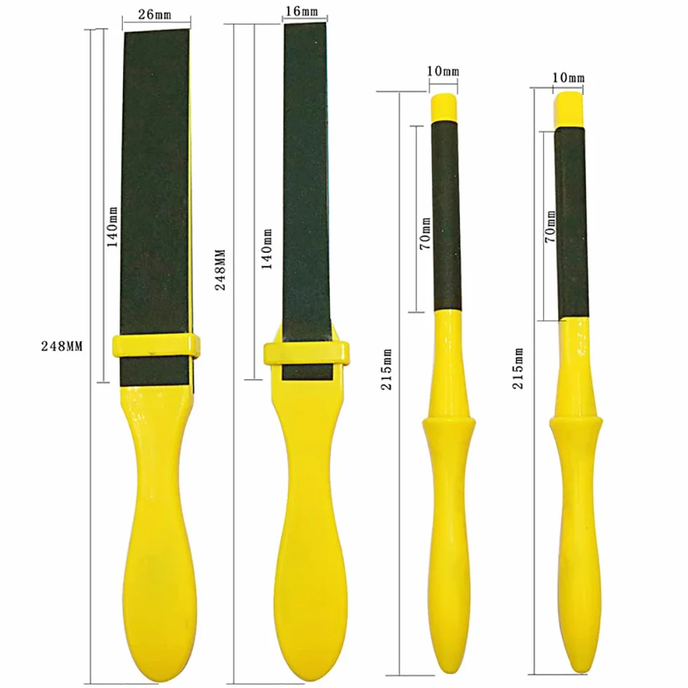 Carta vetrata rotolo per levigare legno metallo, kit bastoncini plastica, 4 pezzi