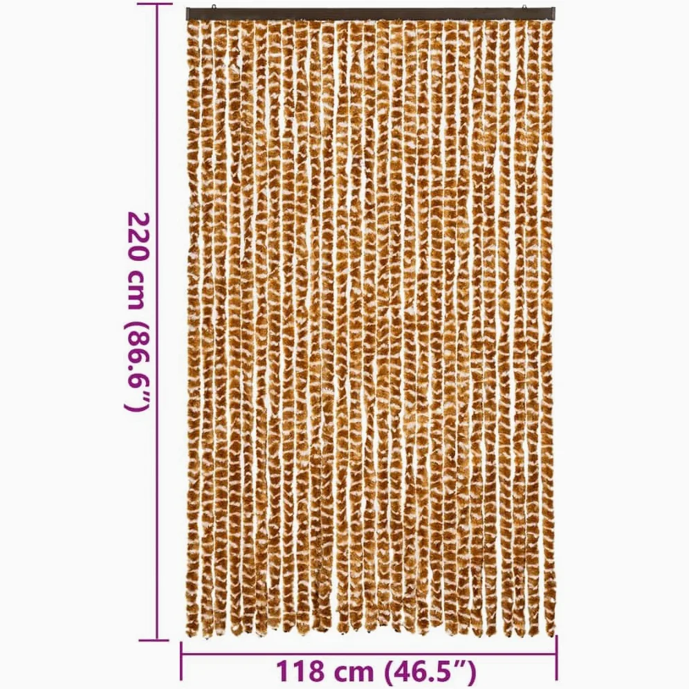 Zanzariera per porta, in ciniglia, 118 x 220 cm, zanzariera per porta di balcone, porta di casa, finestra, soggiorno, camera da letto, terrazza
