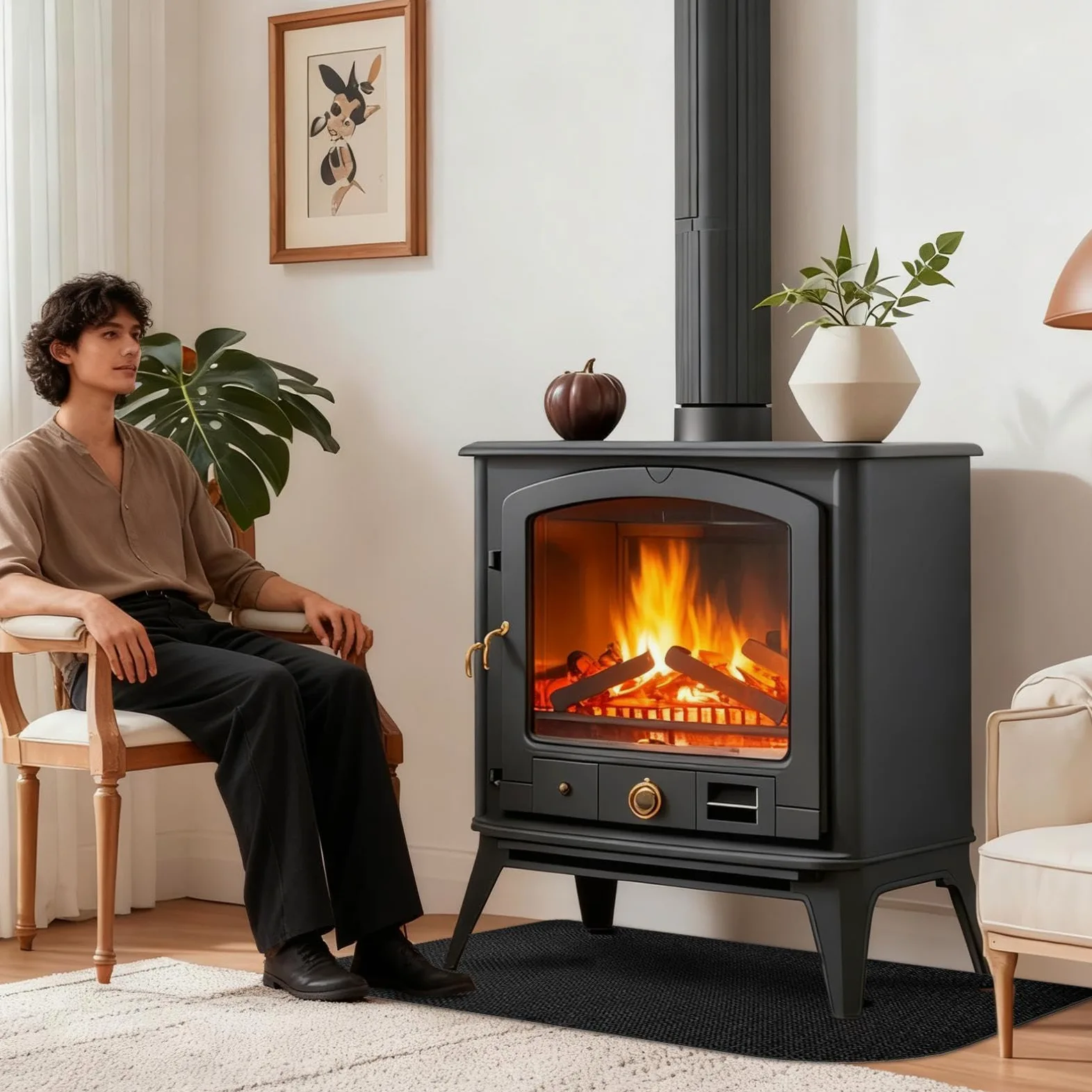 Tappeto - Tappeto , Tappeti per Caminetti, Stufa a Legno, Protezione Del | Per Fuoco Da Campeggio, Casa Appartamento, Cucina Interna ed Esterna