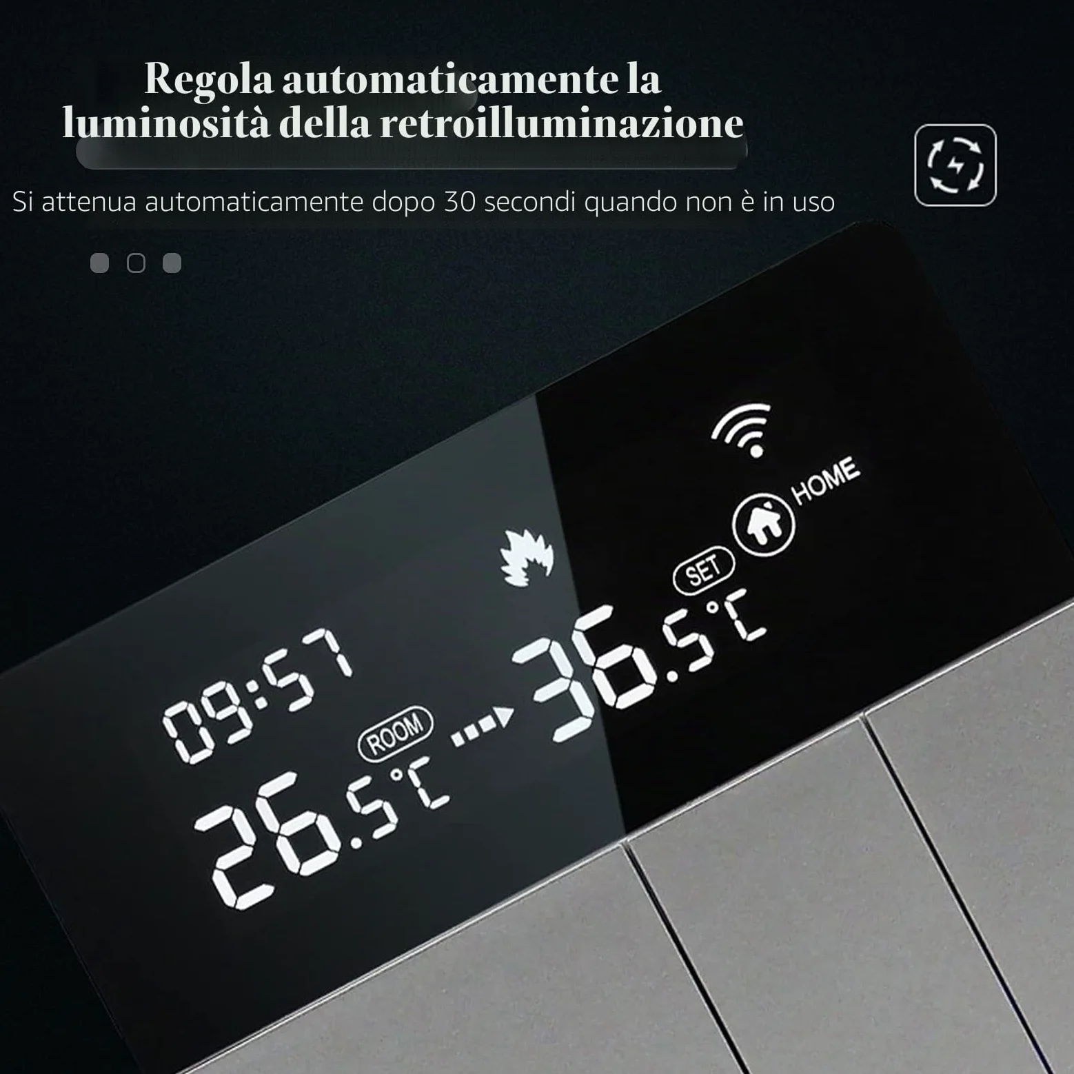 (Smart Thermostat) WIFI Termostato intelligente con display LCD Termostato intelligente per riscaldamento Termostato APP e controllo vocale Regolatore di temperatura costante per interni Termost