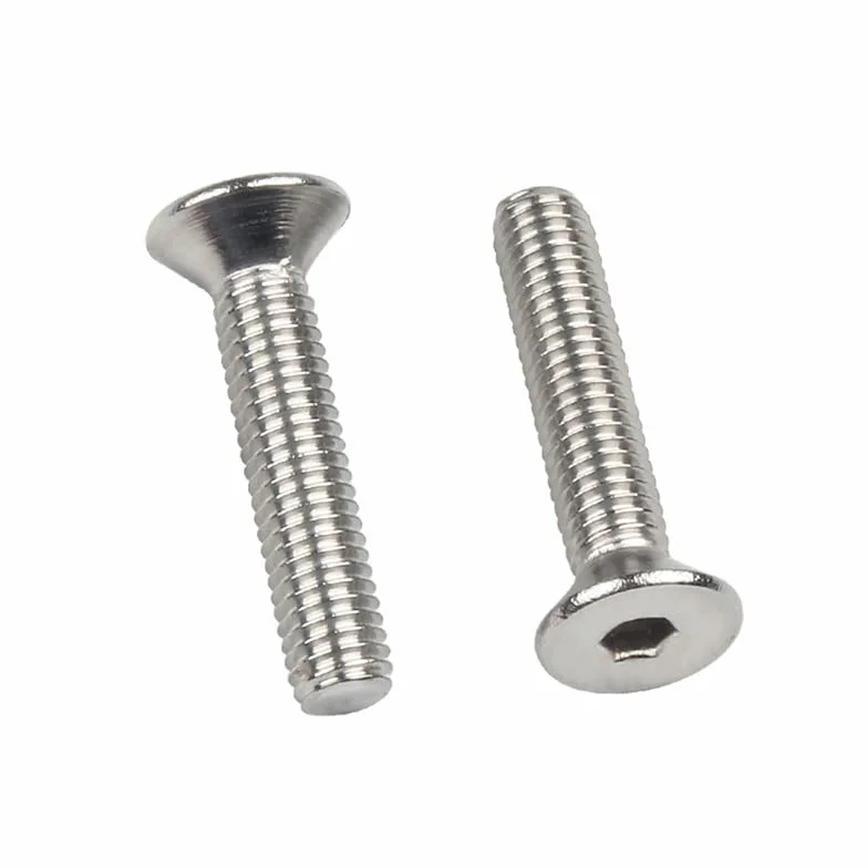 Bulloni a testa svasata M3 x 5mm Acciaio inossidabile 304 50 Pcs Esagonale Tappo presa Vite Testa piatta