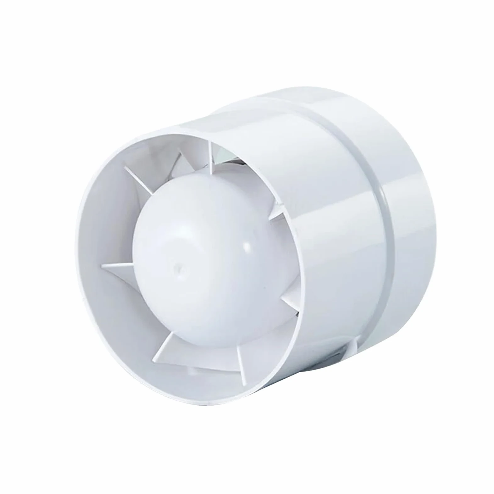 Ventola Aspirazione, Ventilatore Di Scarico In ABS Rotondo Silenzioso WC A Risparmio Energetico Condotto Di Estrazione In Linea For Serra Ventilatore Di Sfiato For Bagno Impermeabile Bianco ,per Bagno