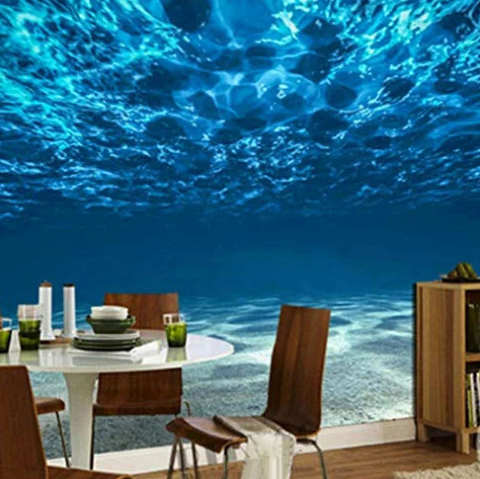 Carta Da Parati Fotografica 3D Paesaggio Di Mare Profondo Grande Murale Decorazione Della Parete Soggiorno Carta Da Parati Fotomurali Moderna Cucina Colla Camera Da Letto-350cm×256cm