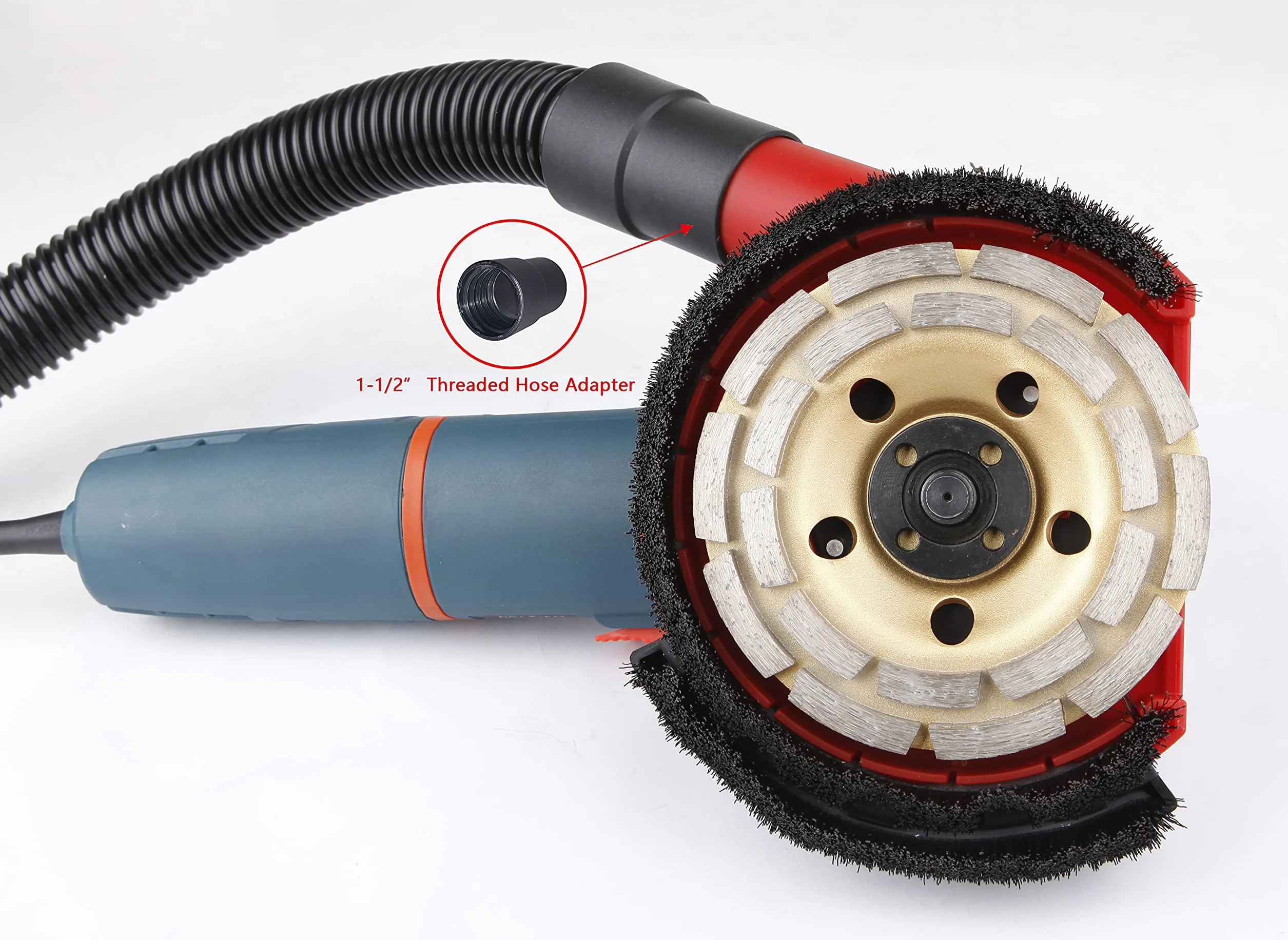 Aidelife cuffia di aspirazione universale per smerigliatrice angolare 115/125mm con mola a tazza diamantata 125x22,2mm