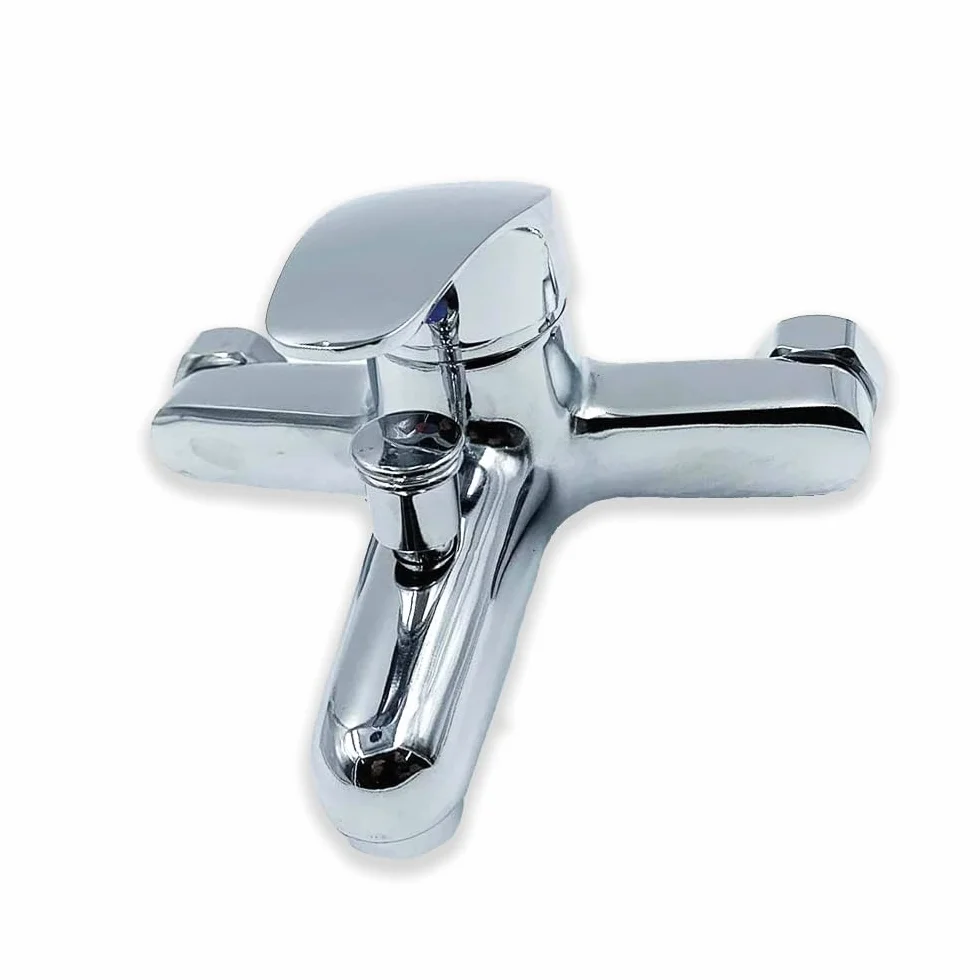 Rubinetto Miscelatore Cromato per Vasca da Bagno in Acciaio Inox