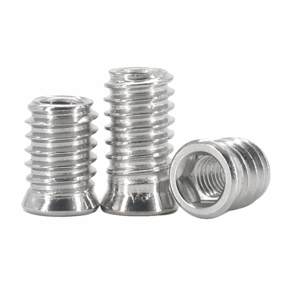 30 PCS M5 boccole filettate per Legno Viti de Acero al carbono Hexagonal de accionamiento de tuercas de inserción roscadas para bussole per Legno Inserto Filettato Esagonale
