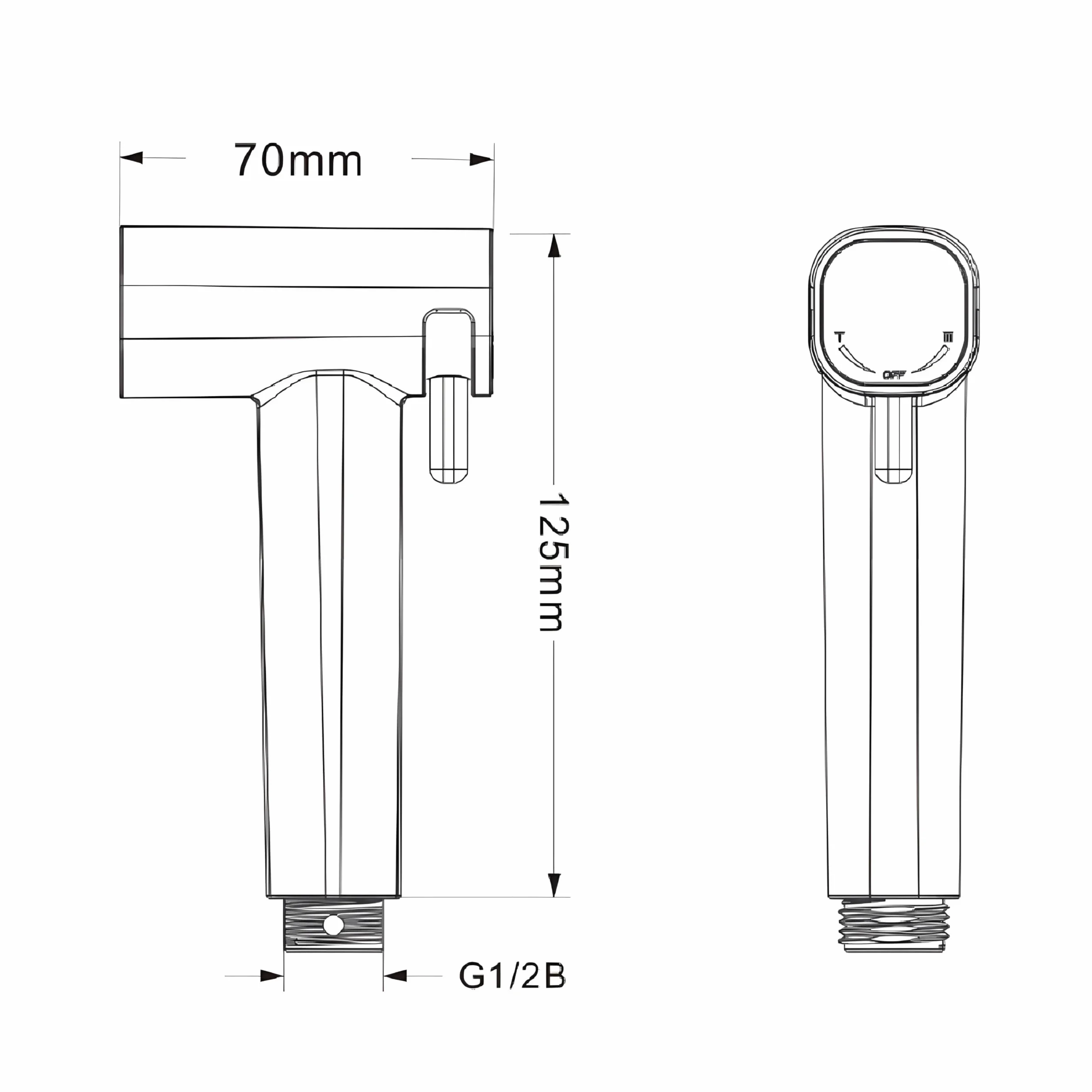 Doccetta per Bidet Regolabile Spruzzatore WC Doppia Modalità Jet Stream