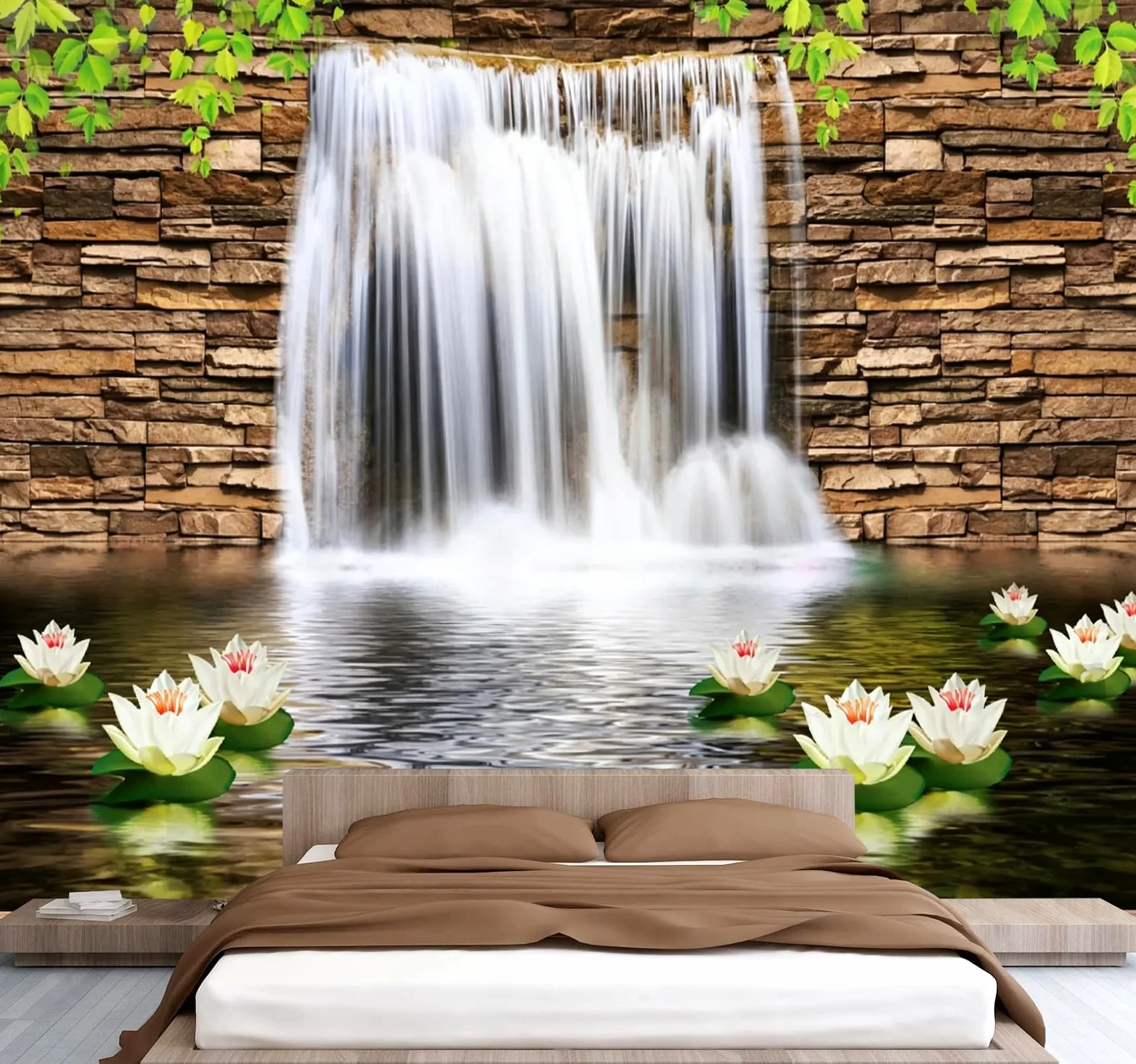 Carta da parati effetto 3D Autunno 350 x 256 cm Murale Non Tessuto Natura Paesaggio Fotomurale Stampa HD Moderna Poster Per Soggiorno E Camera Da Letto Design 1M3573
