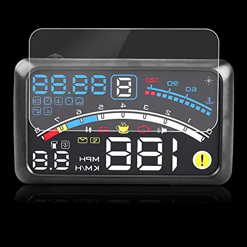 Display ad alta definizione per auto, 5,5 pollici Universale F4 MPH, allarme per eccesso di velocità, tachimetro Display per visore KMH, schermo di proiezione per parabrezza 12V