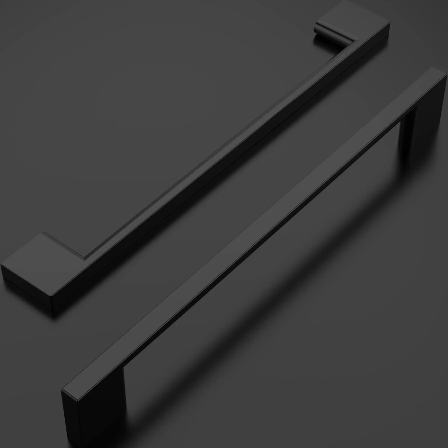 Amerdeco 6 pezzi Maniglie per Mobili da Cucina Distanza fori 192mm Nero Maniglie cucina armadietti in acciaio Lega di zincoper mobili da cucina per mobili UK0022…