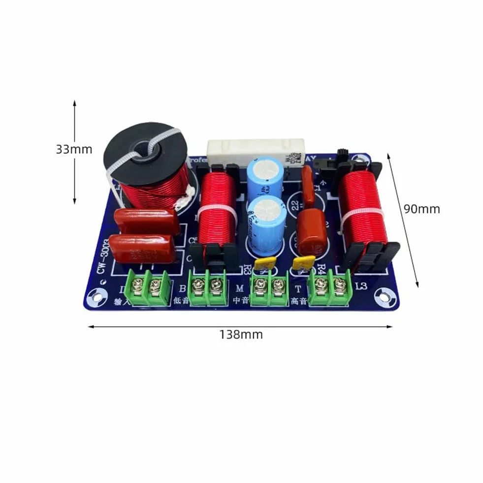 2 divisori di frequenza a 3 vie, 250 W, 850/5200 Hz, per altoparlante fai da te, per bassi medi, HiFi Stereo Audio Crossover, 500701832