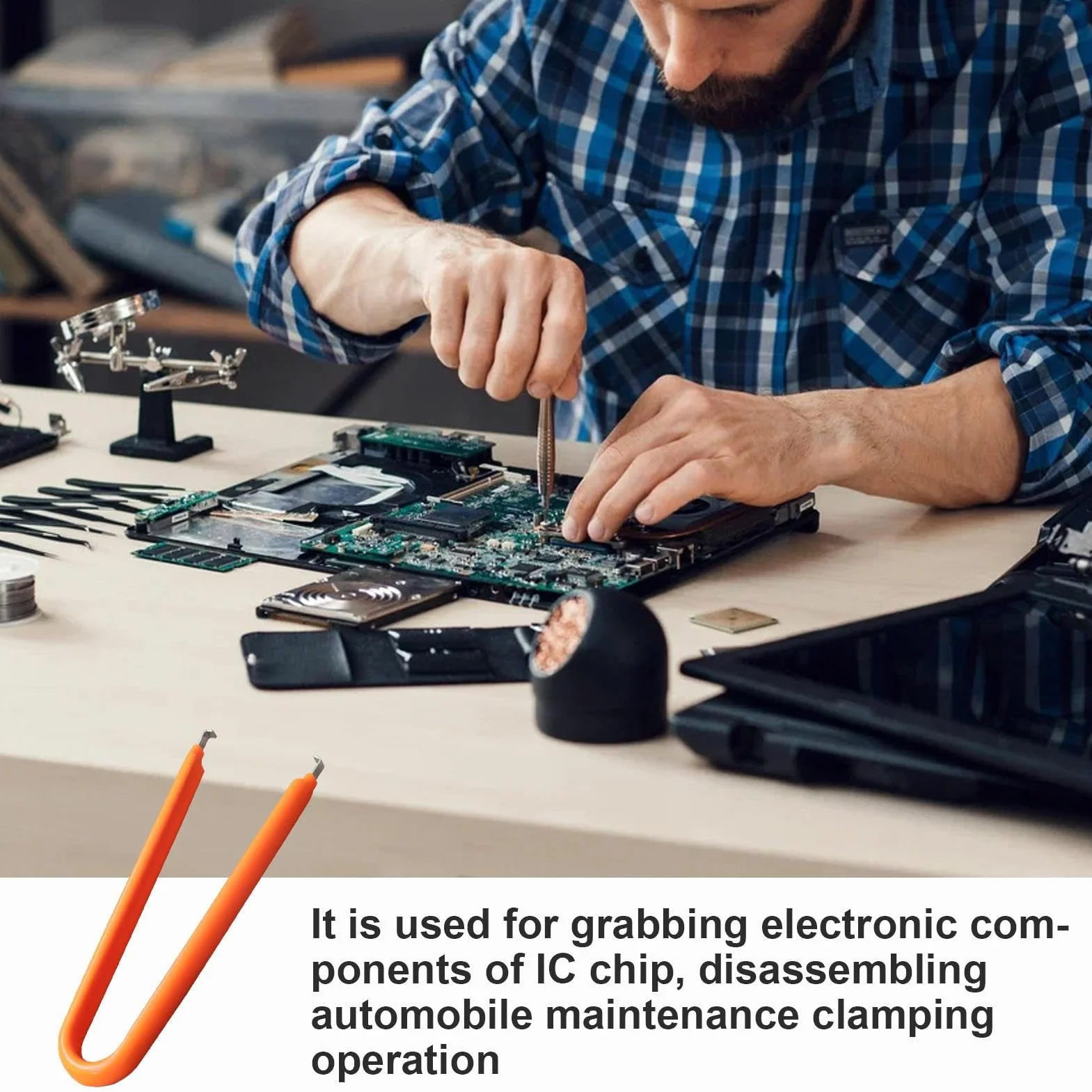 Pinza a clip antistatica Estrattore IC isolato per chip ICS integrati