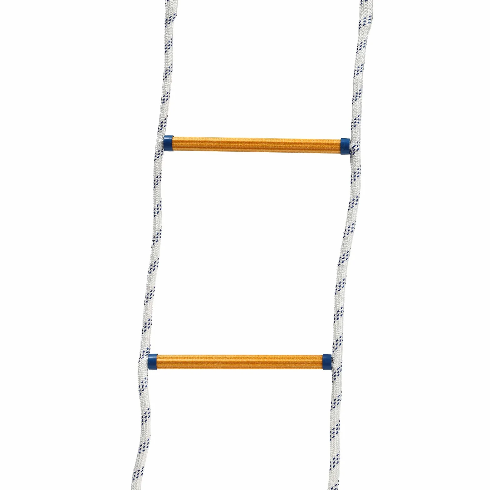 Scala di salvataggio, 6 m, ignifugo, con 2 ganci in acciaio | al manganese, scala di sicurezza portatile fino a 200 kg, pioli in resina antiscivolo per emergenze, fuga e arrampicata